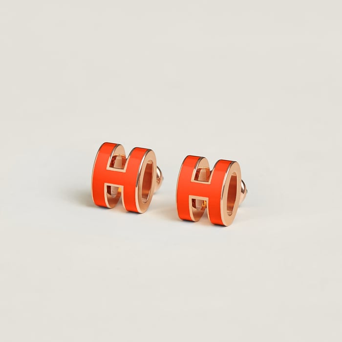 Orange Field Mini Pop H Earrings