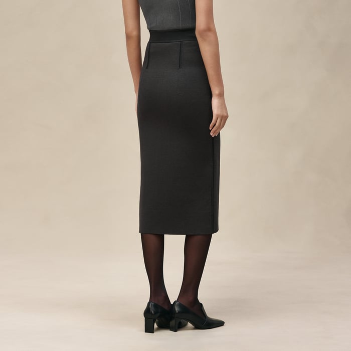 Gris Obscur Mid-length Skirt