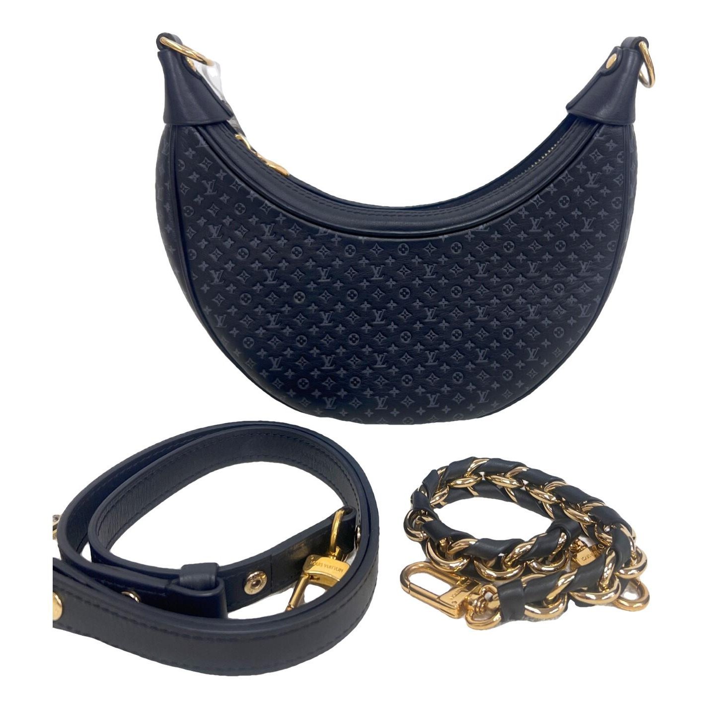 Loop leather handbag