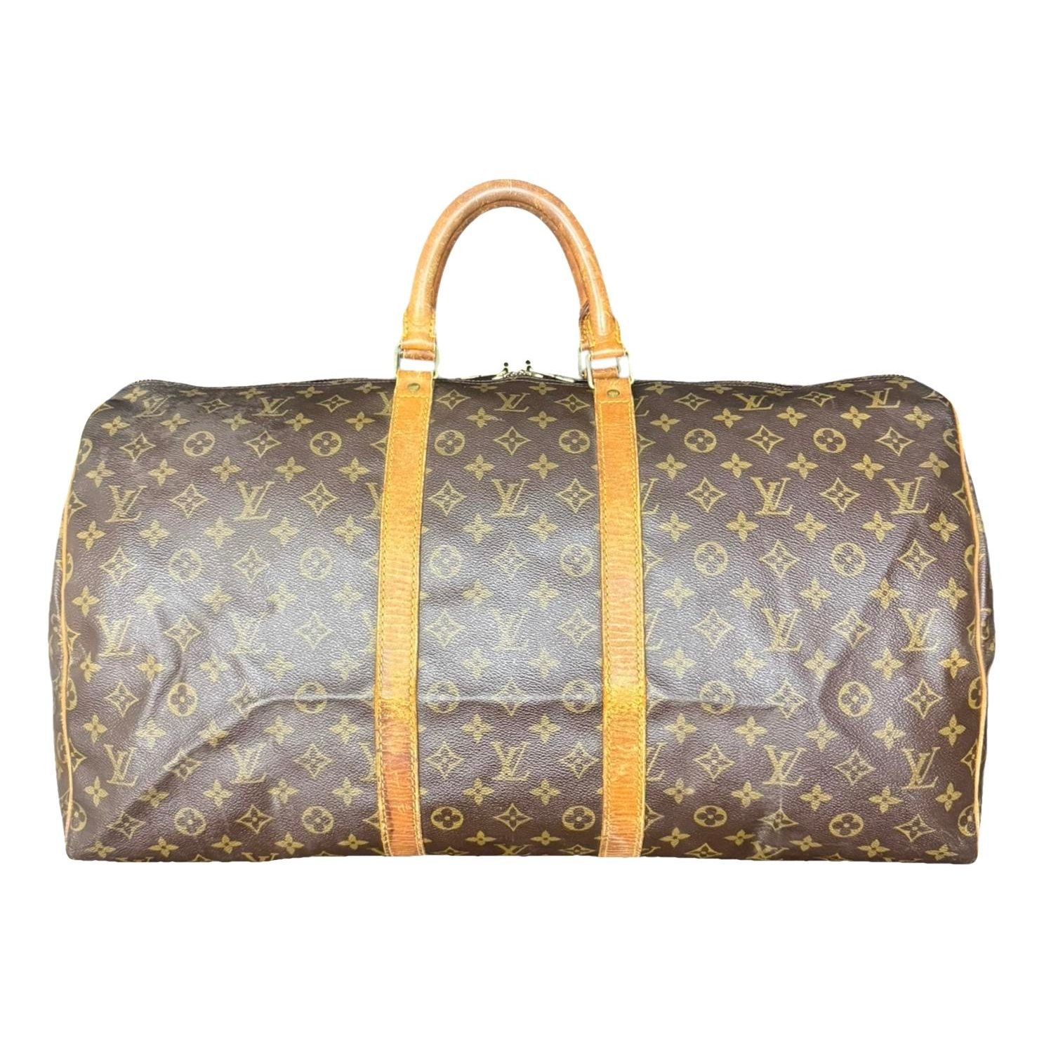 Keepall leather travel bag