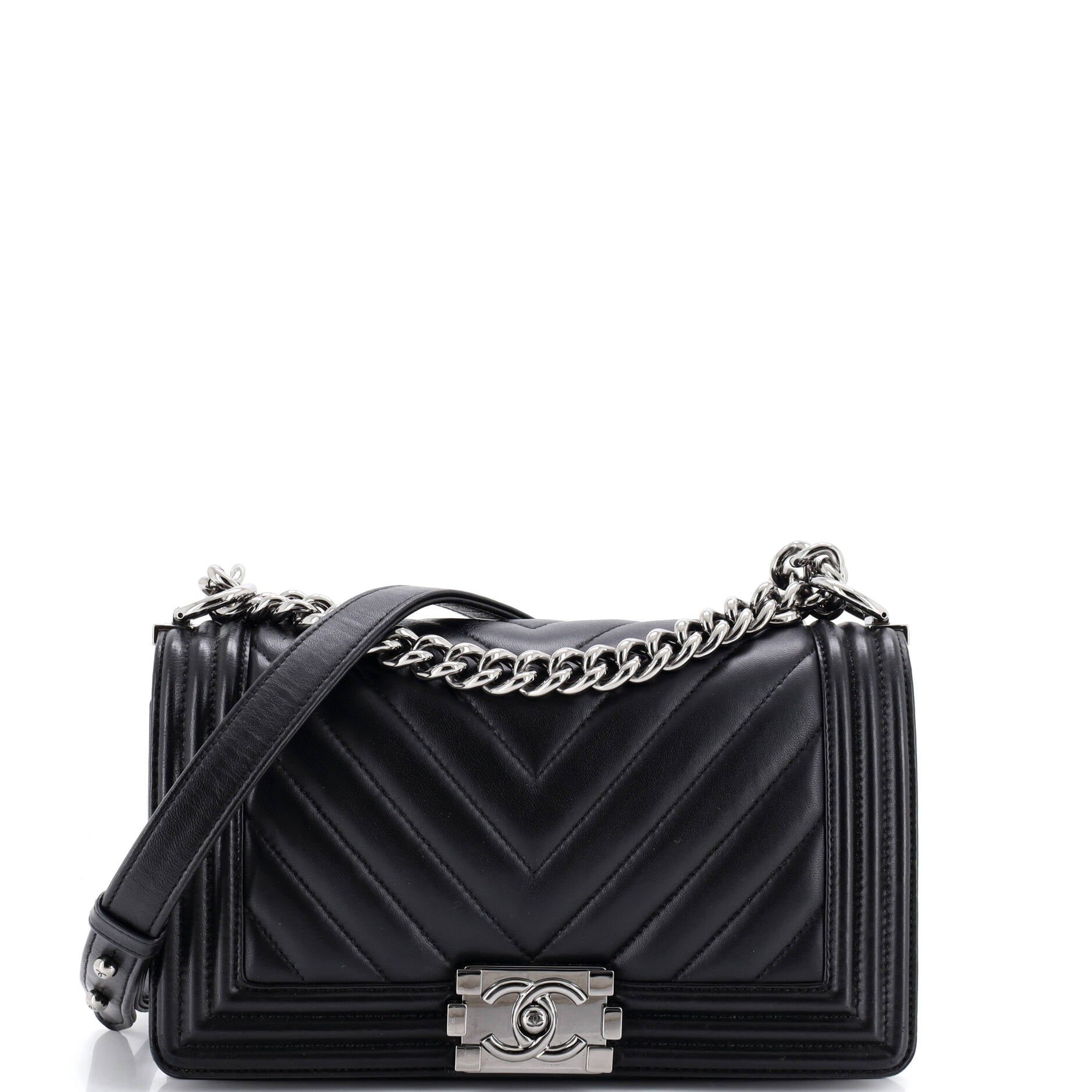 Boy Flap Bag Chevron Calfskin Old Medium