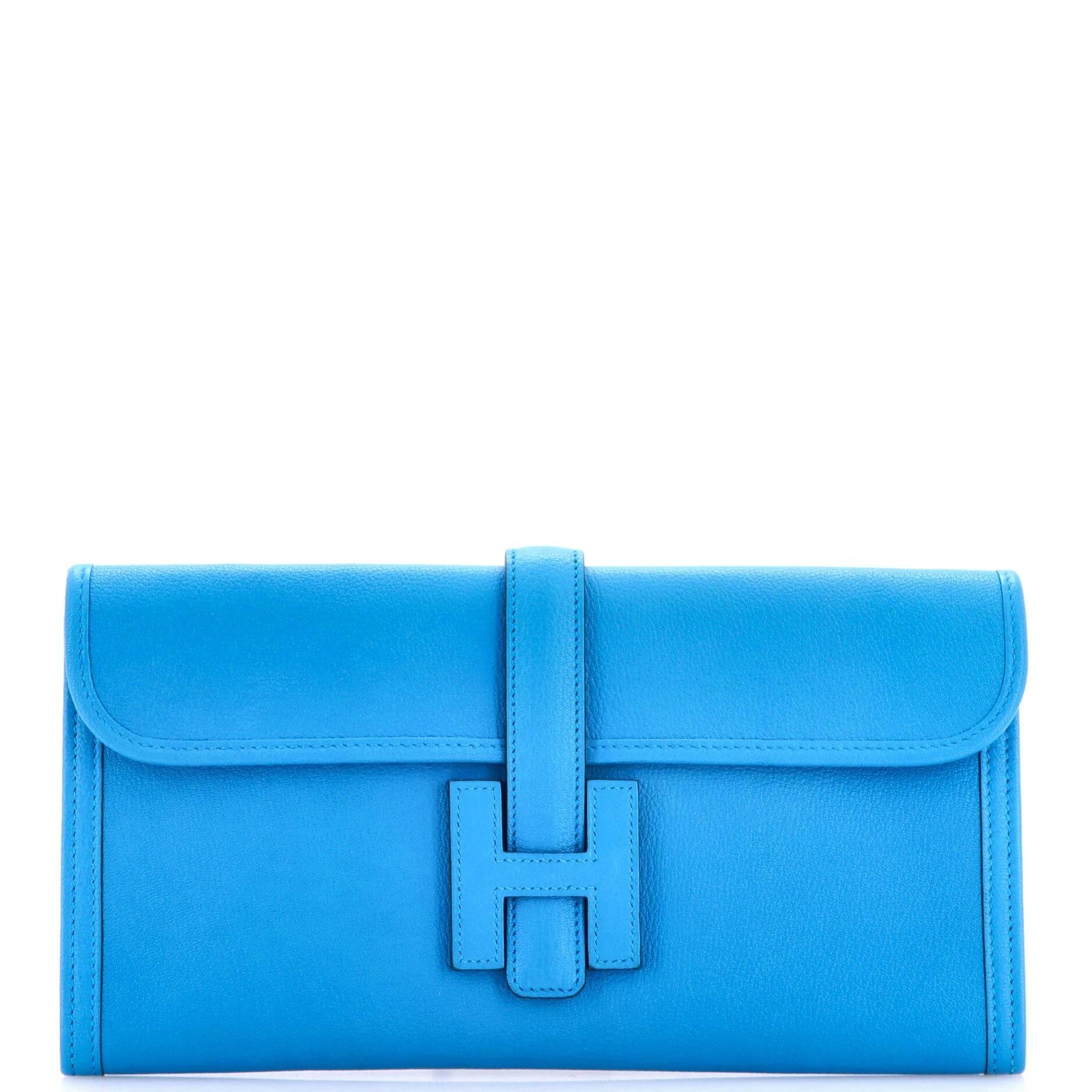 Leather clutch bag