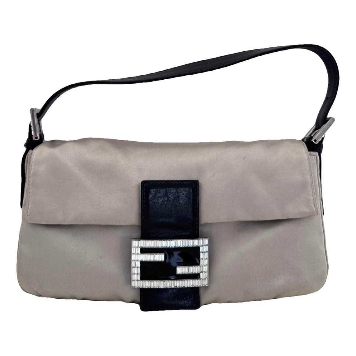 Baguette silk handbag