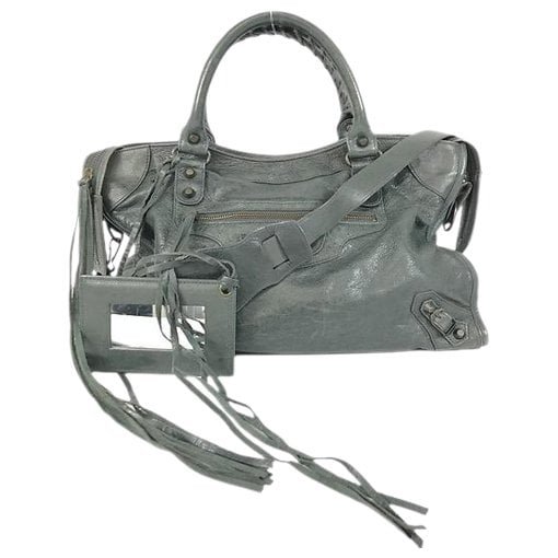 City leather handbag