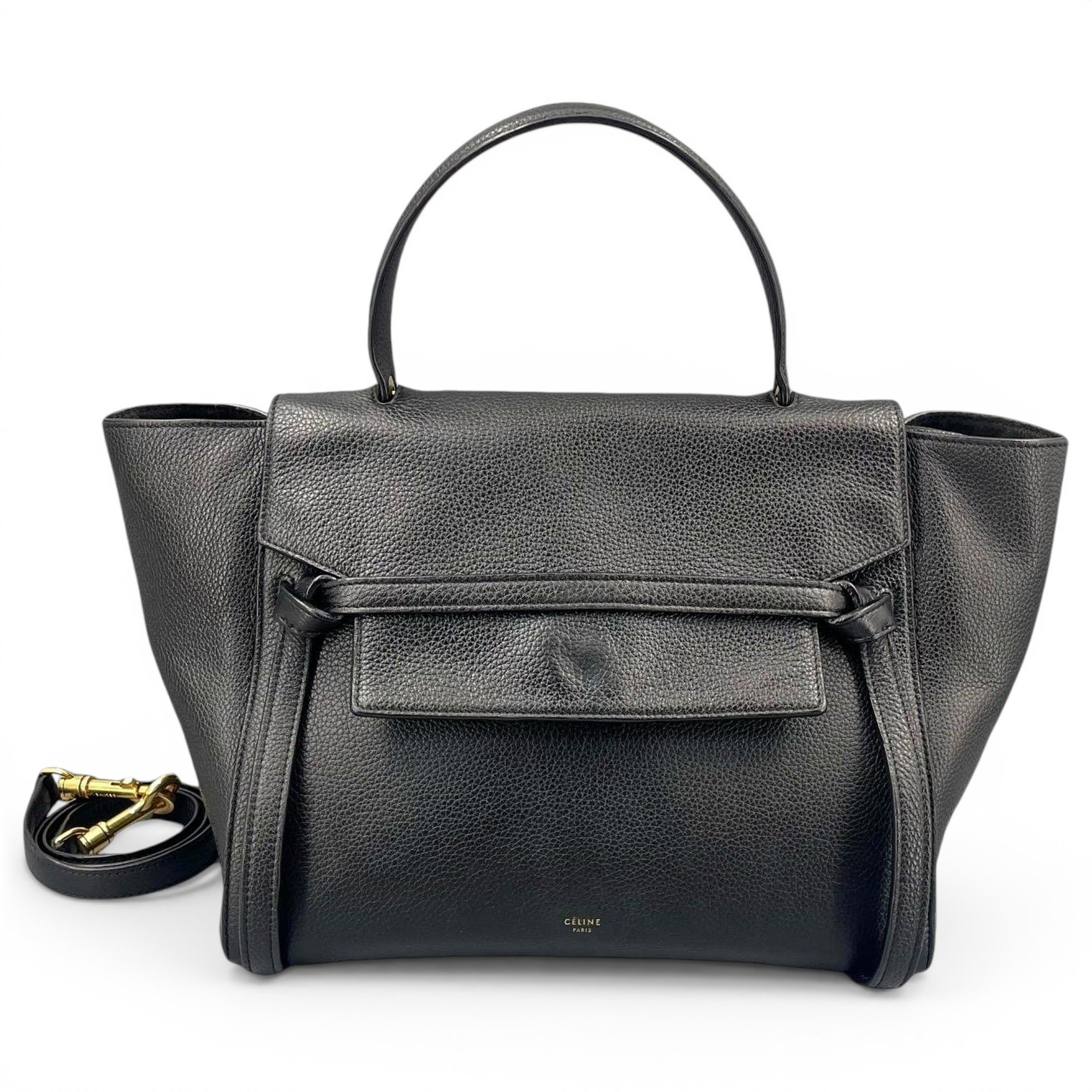Belt leather handbag