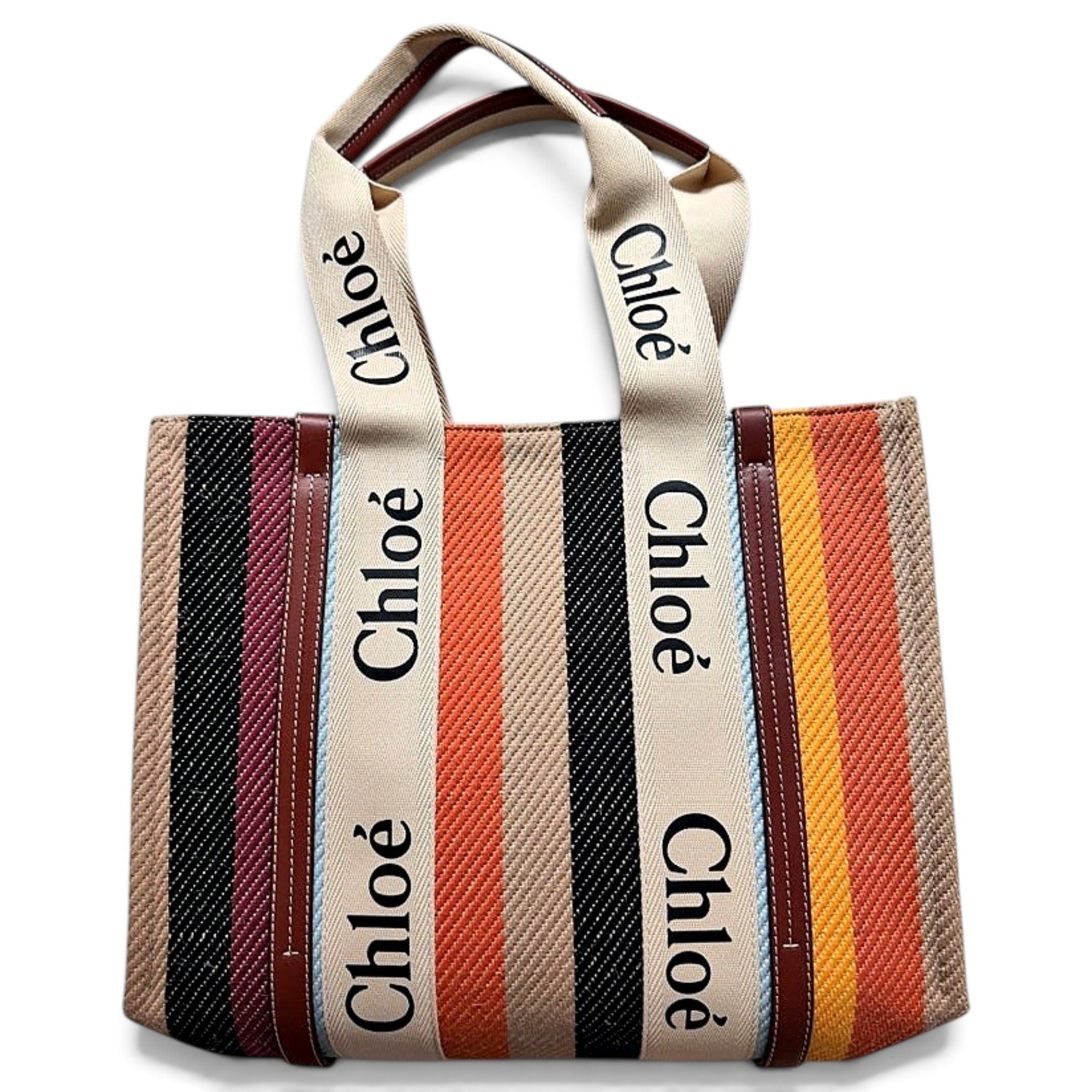 Woody linen tote
