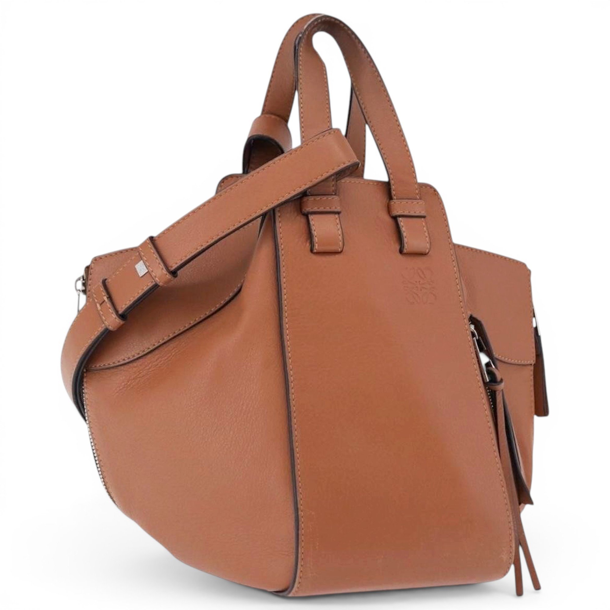 Hammock leather handbag