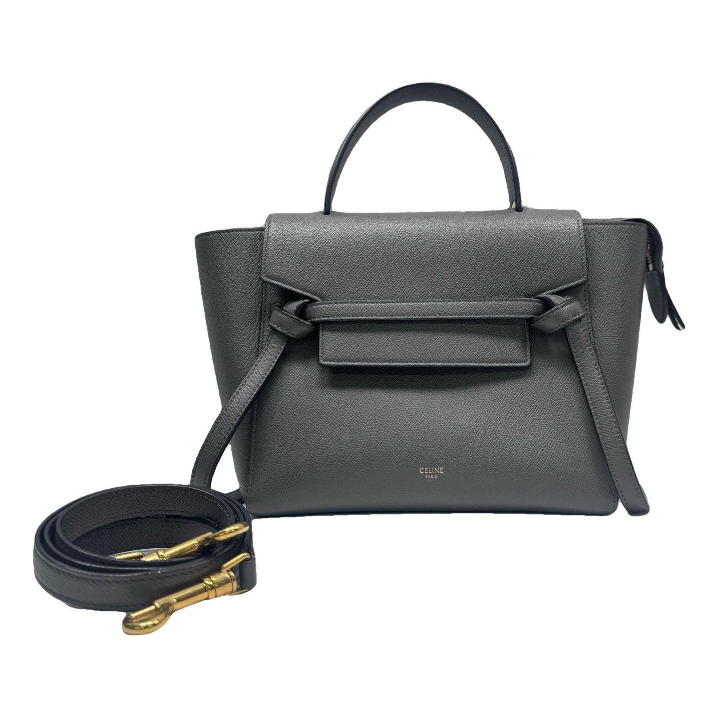 Belt leather handbag