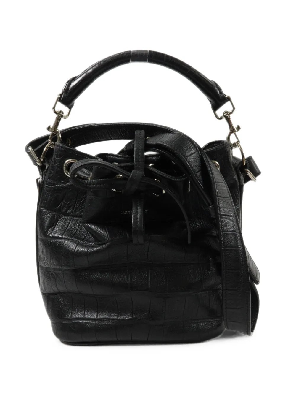 small Emmanuelle croc-effect bucket bag