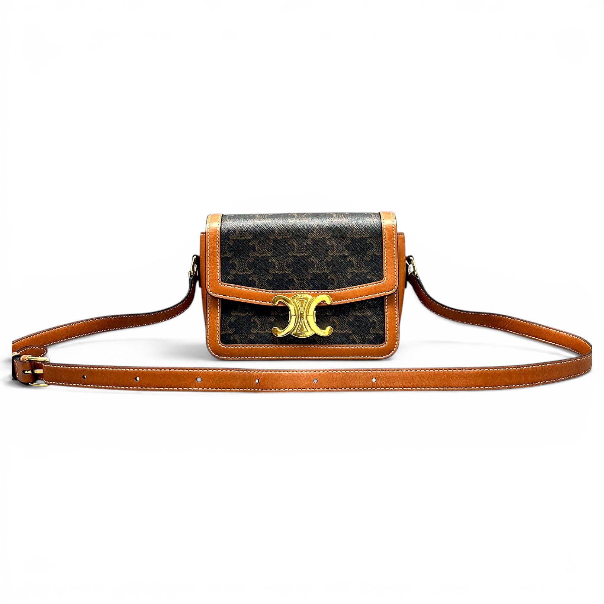 Triomphe leather crossbody bag