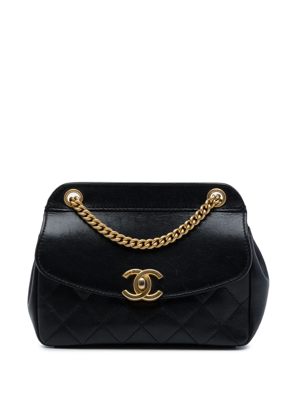 2019 Small Quilted Lambskin Curved Flap shoulder bag