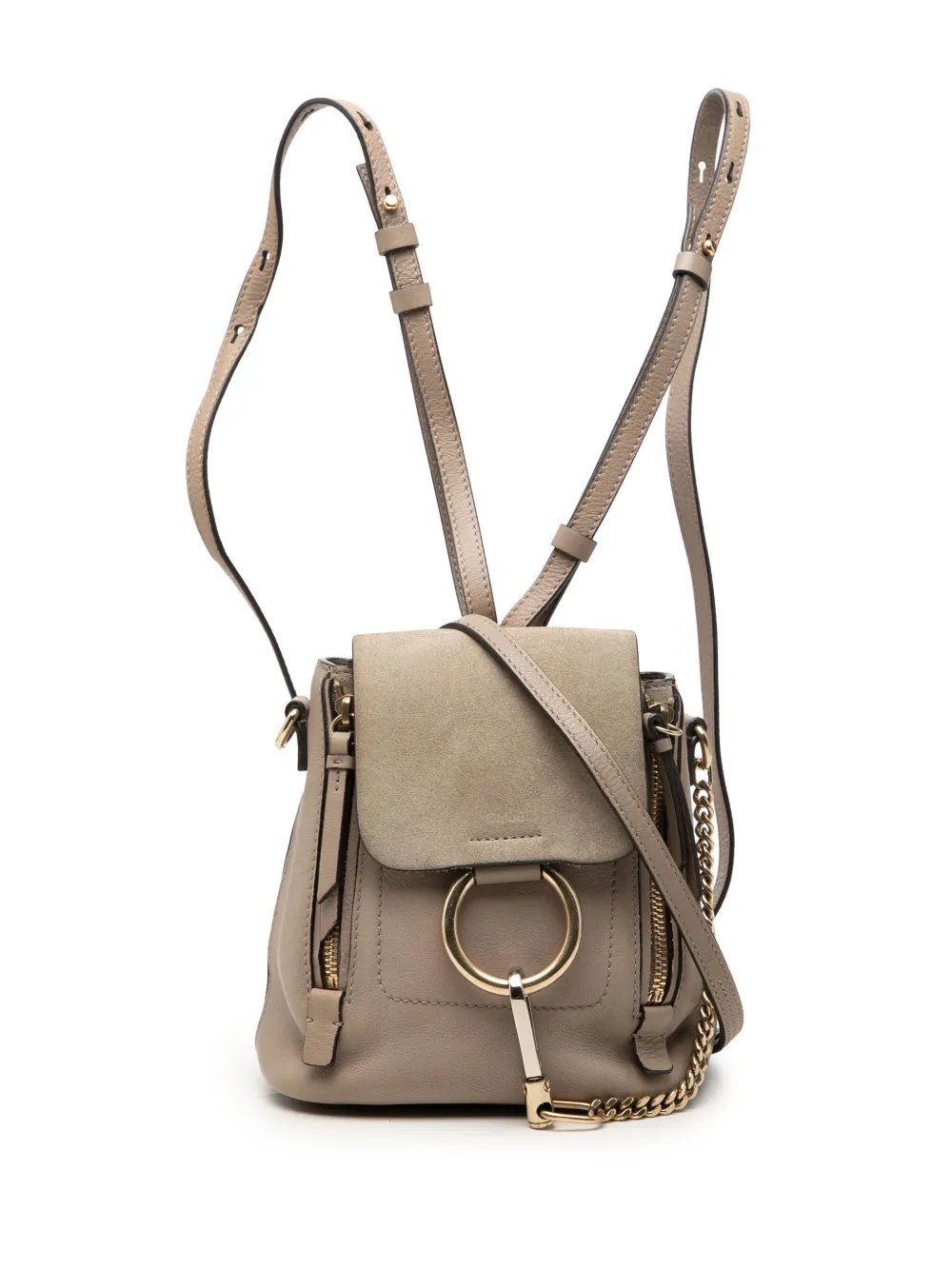 2017 Mini Calfskin and Suede Faye backpack