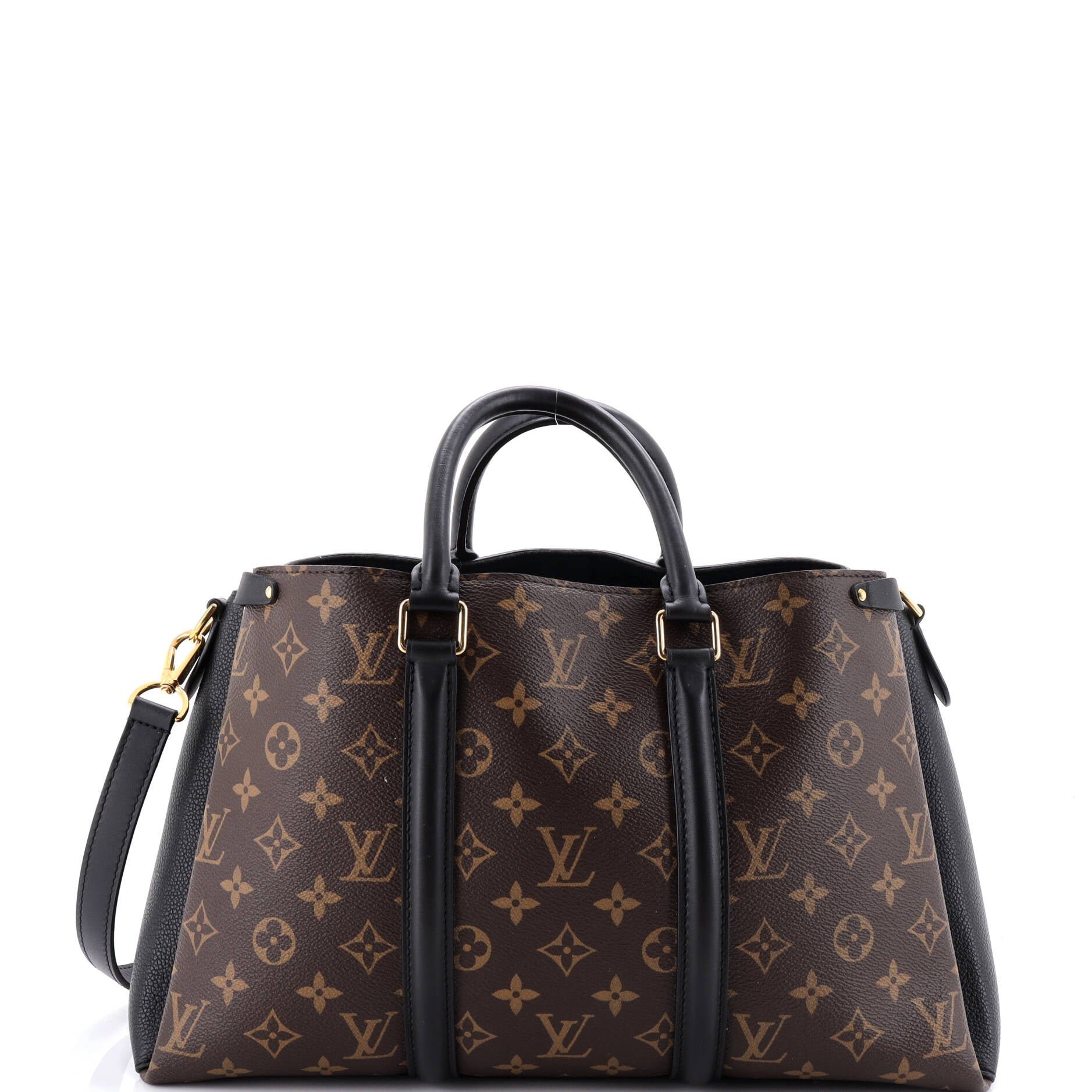Soufflot Tote Monogram Canvas with Leather MM