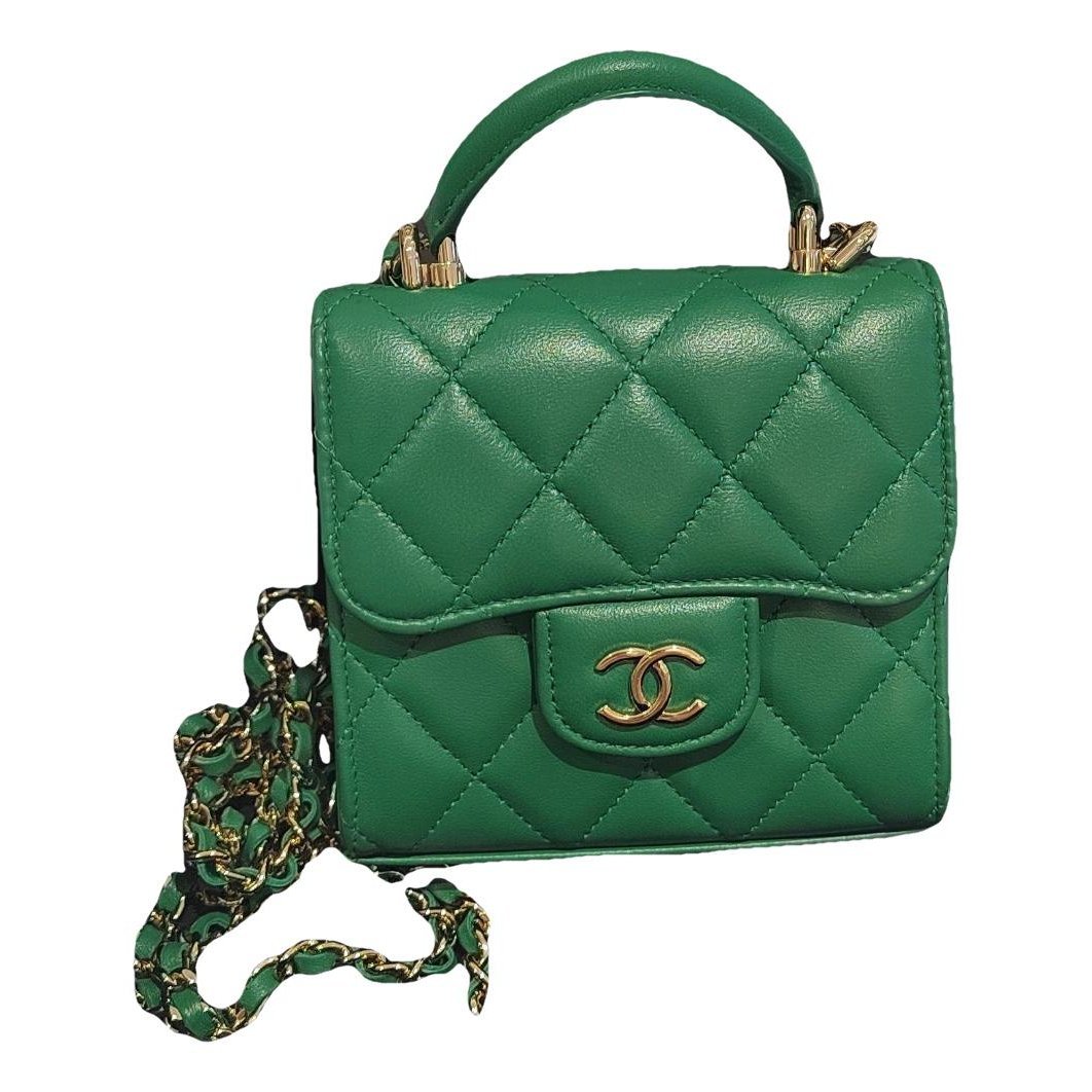 Trendy CC leather crossbody bag