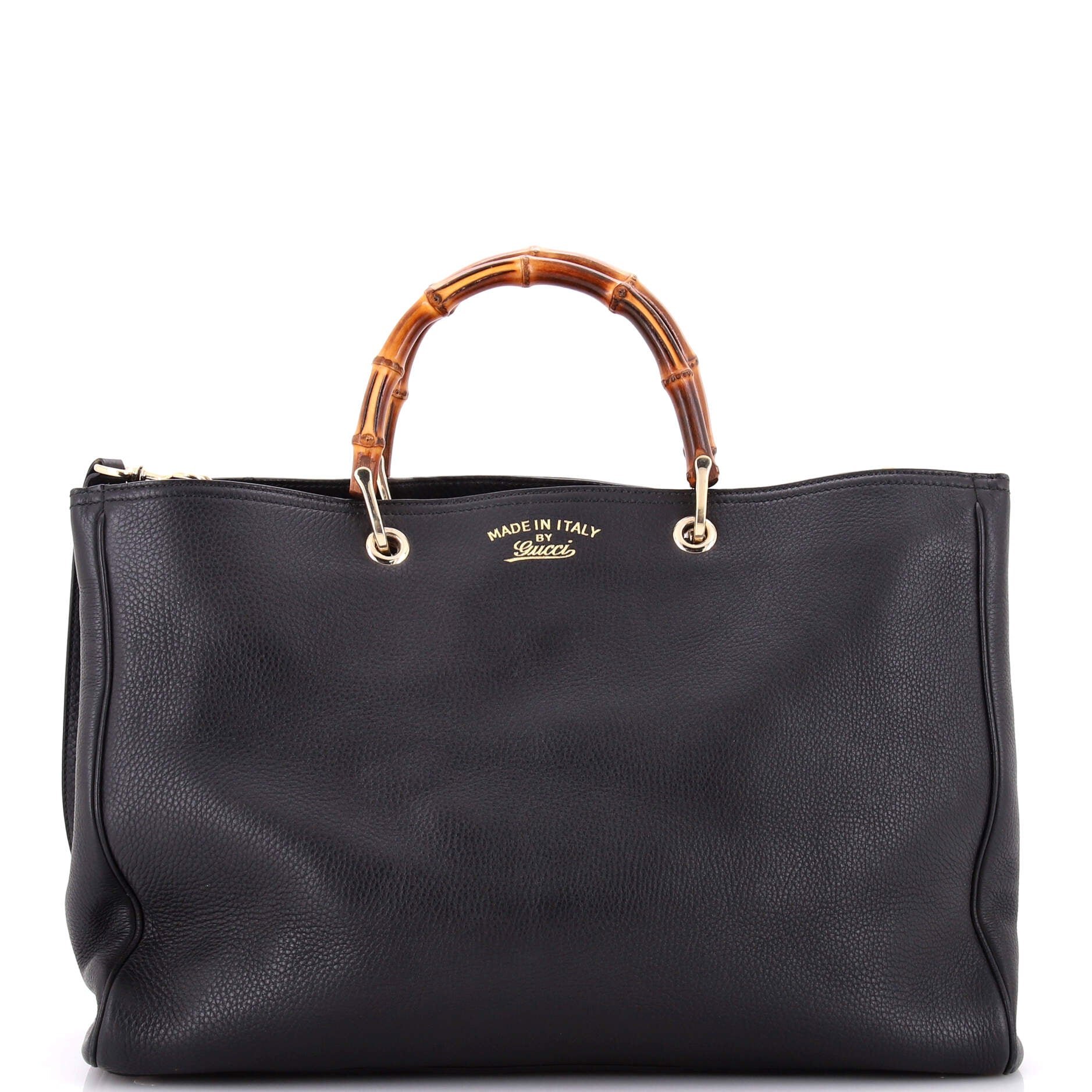 Bamboo Shopper Tote Leather Large