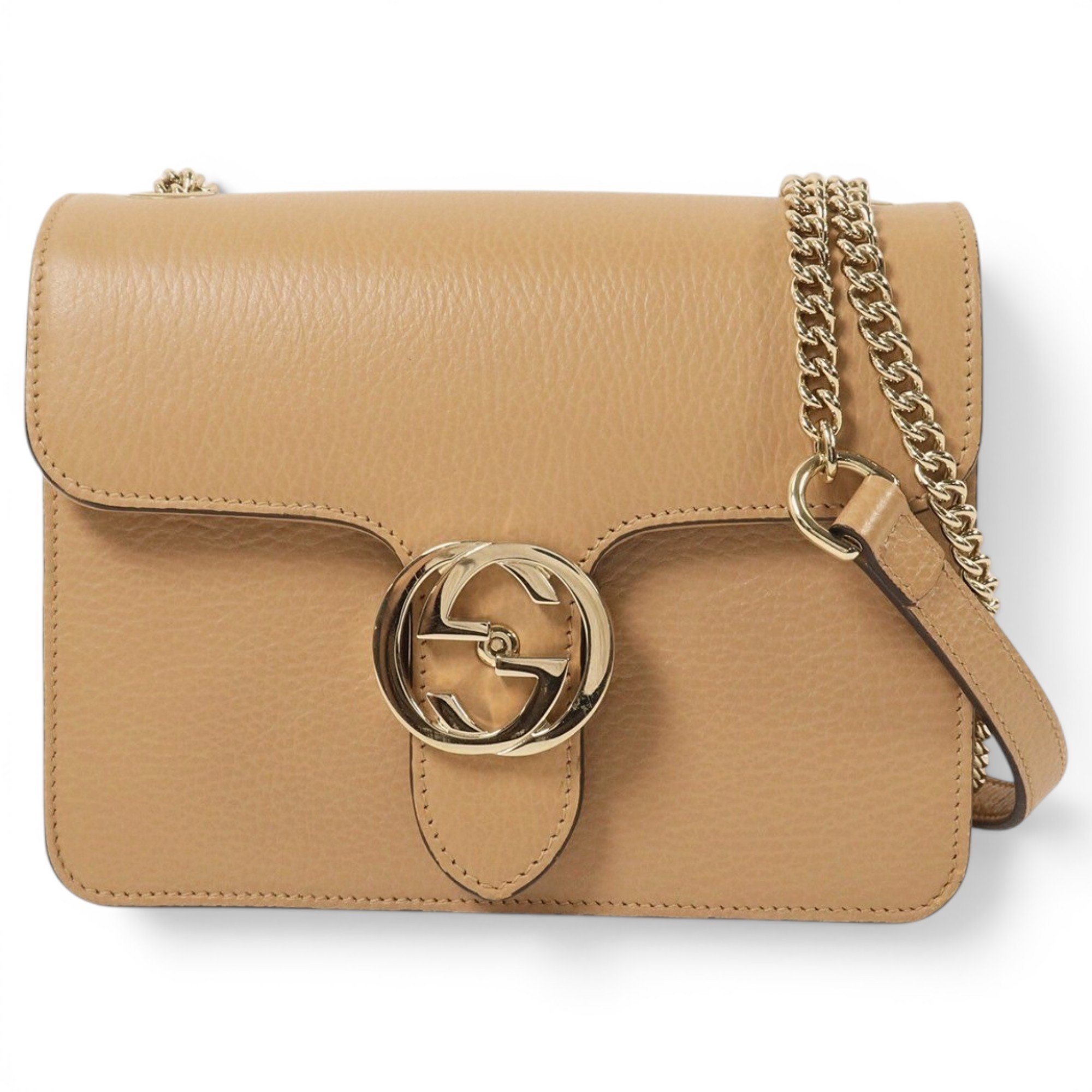 Gucci B leather crossbody bag