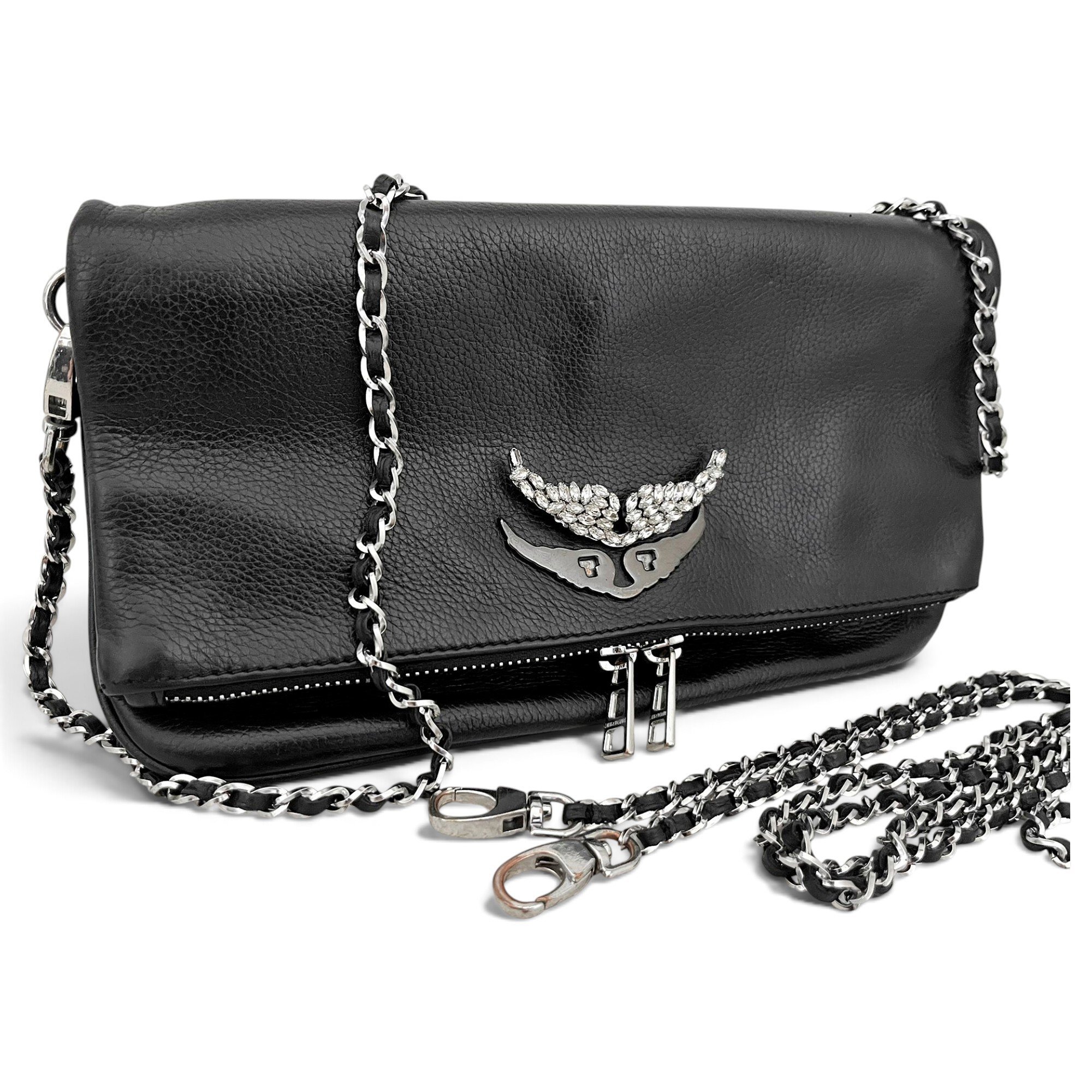 Rock leather crossbody bag
