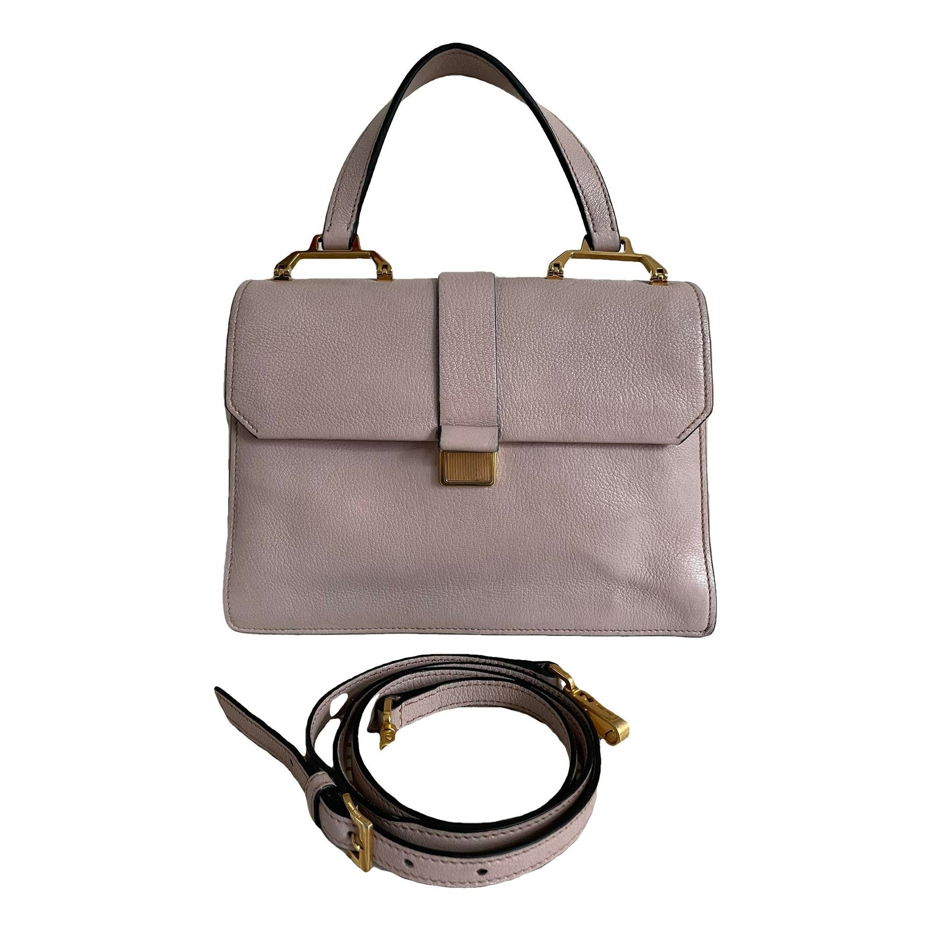 Madras leather handbag