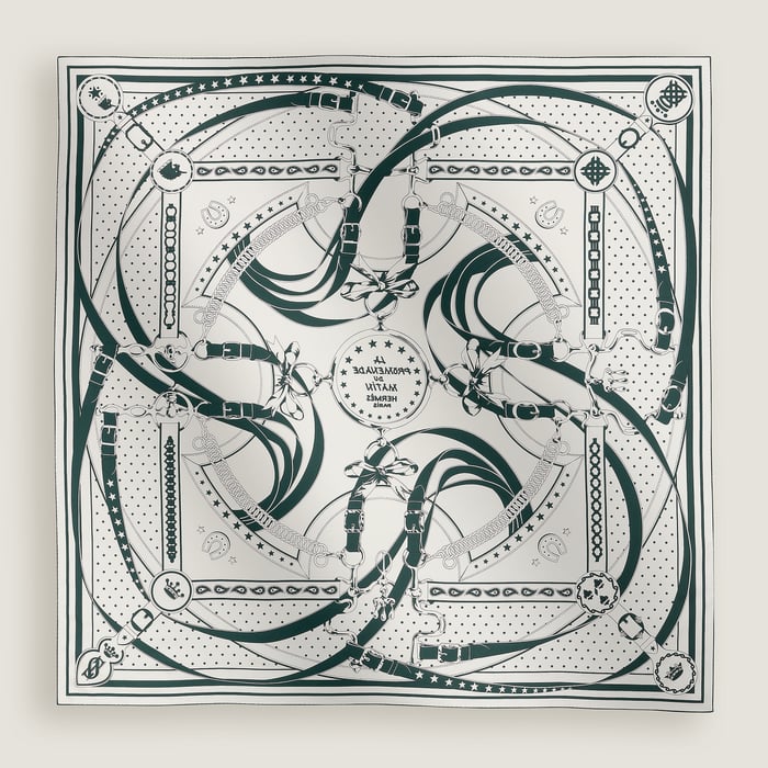 La Promenade Du Matin Bandana Double Face Scarf 140