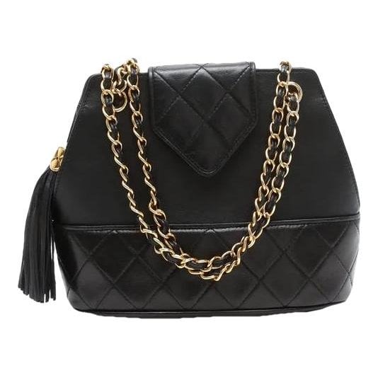 Trendy CC Quilted leather handbag