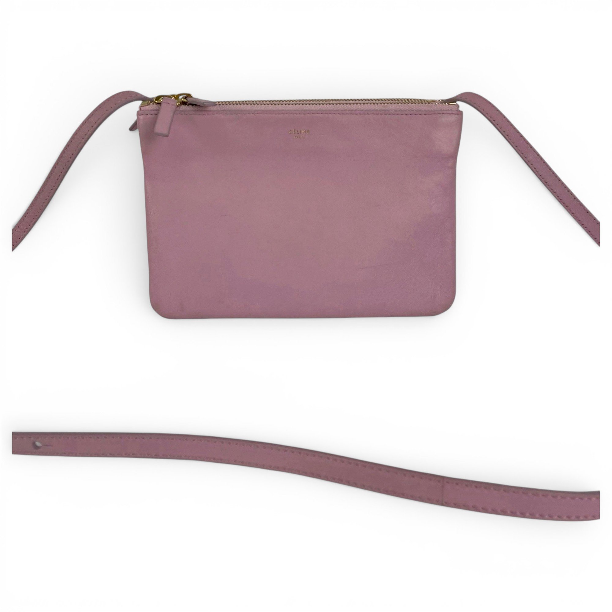 Leather clutch bag