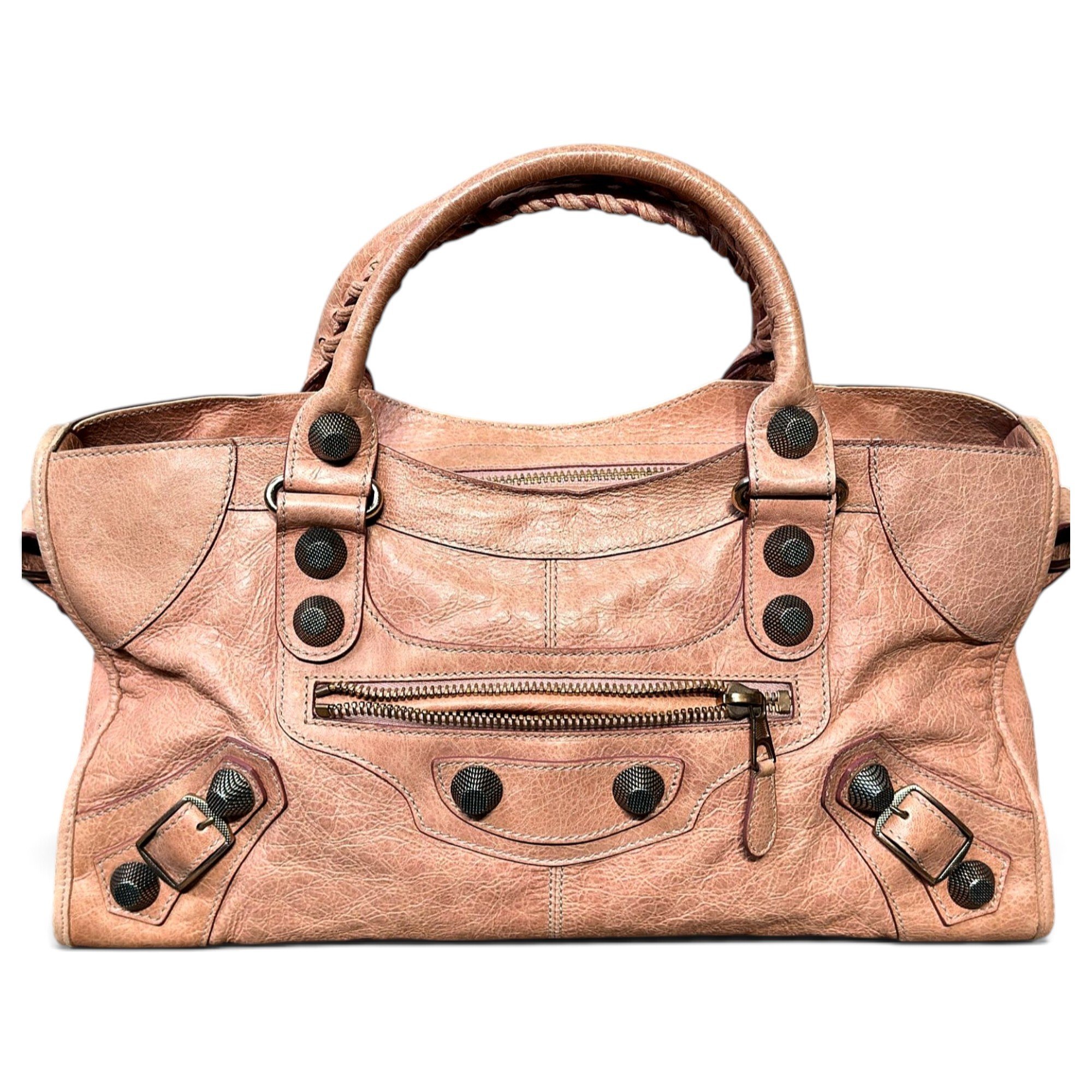 City leather handbag