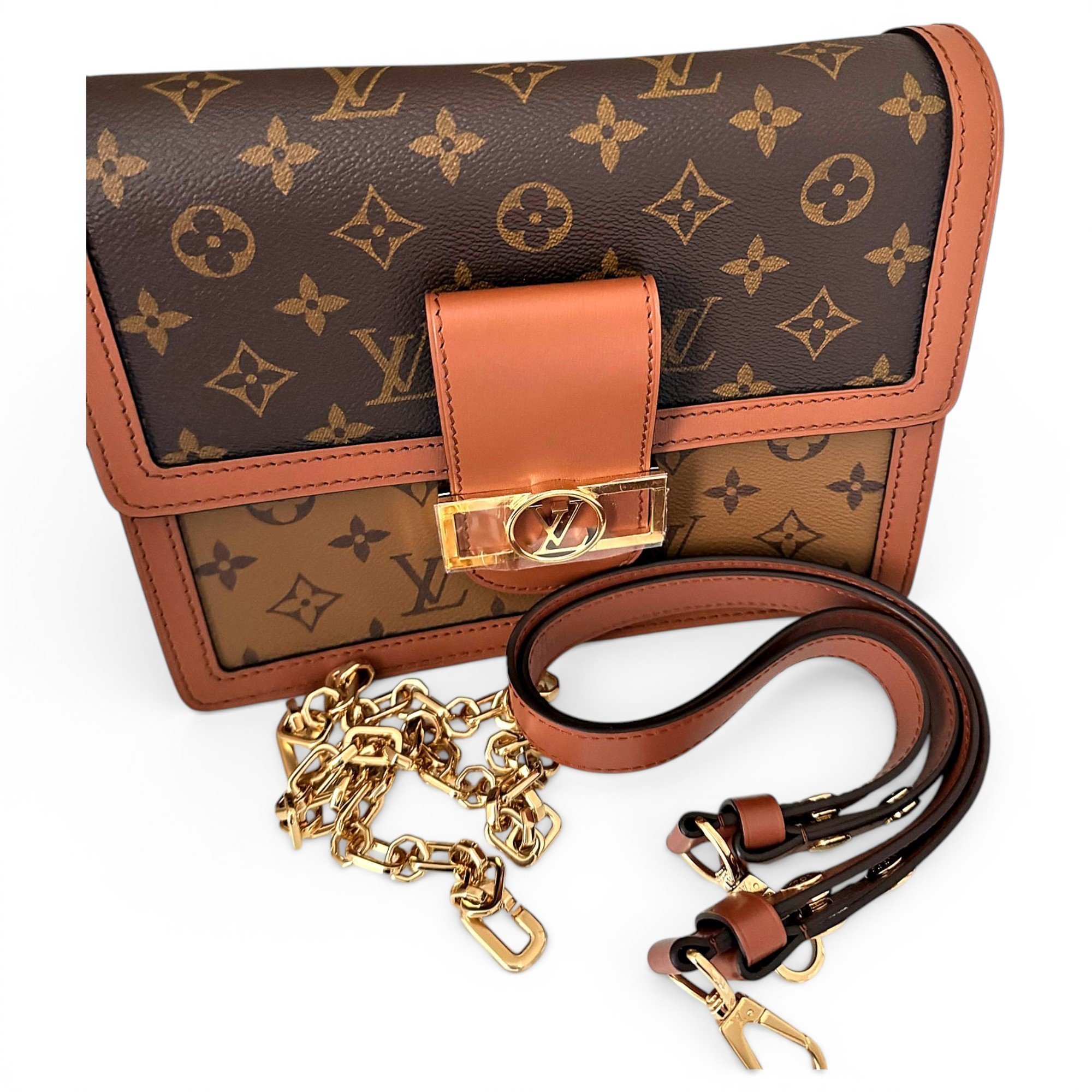 Dauphine leather handbag