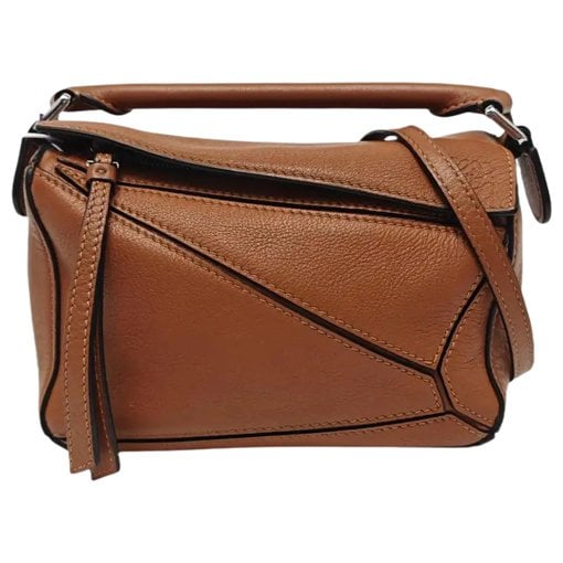 Puzzle leather handbag