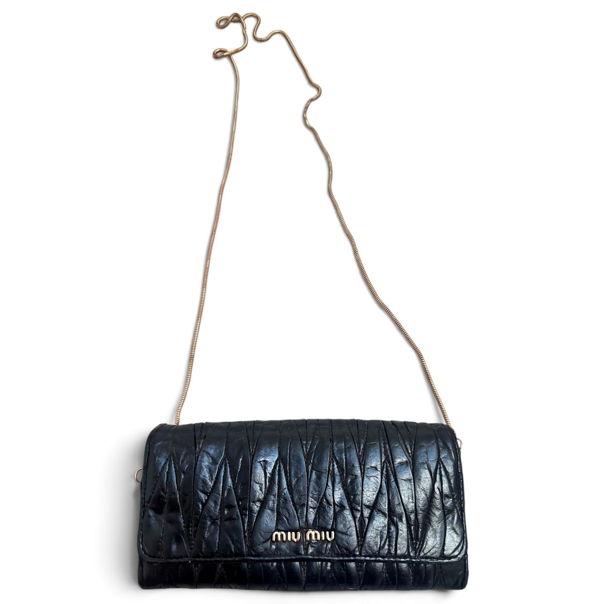Leather clutch bag