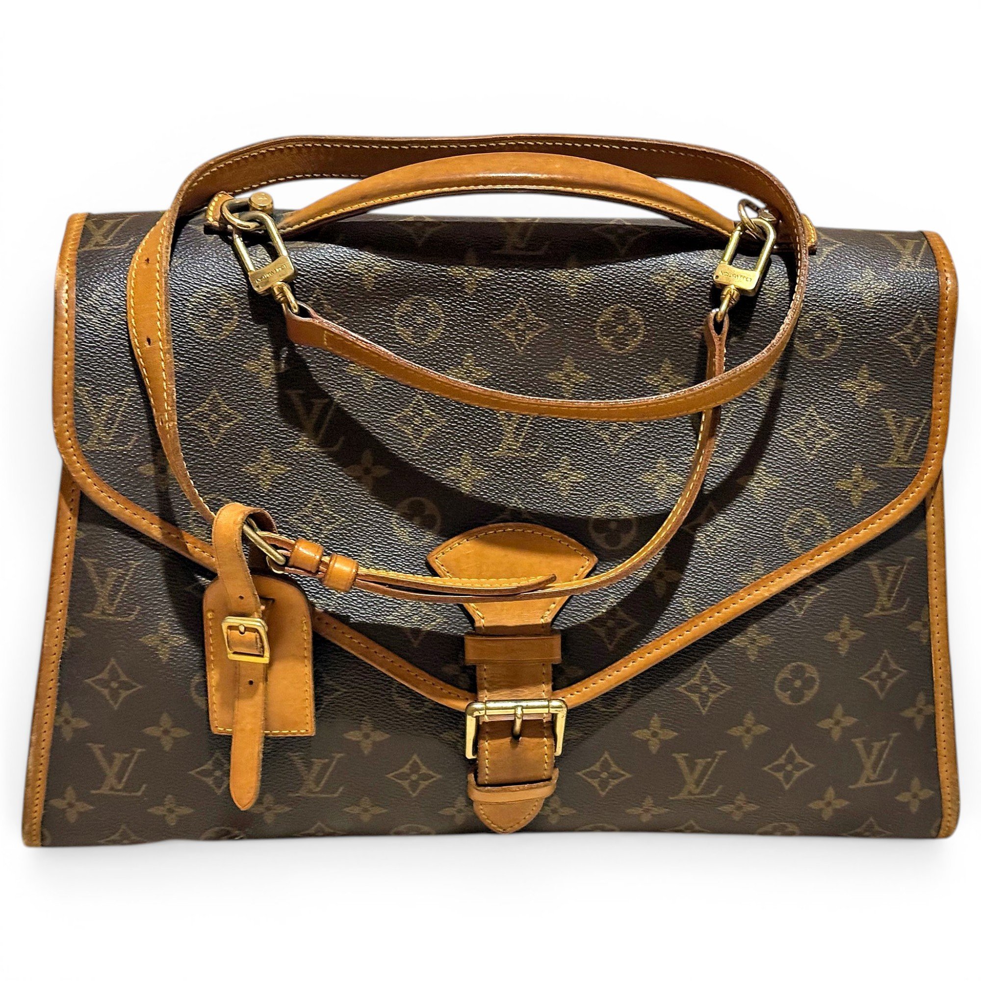 Cartouchière leather handbag