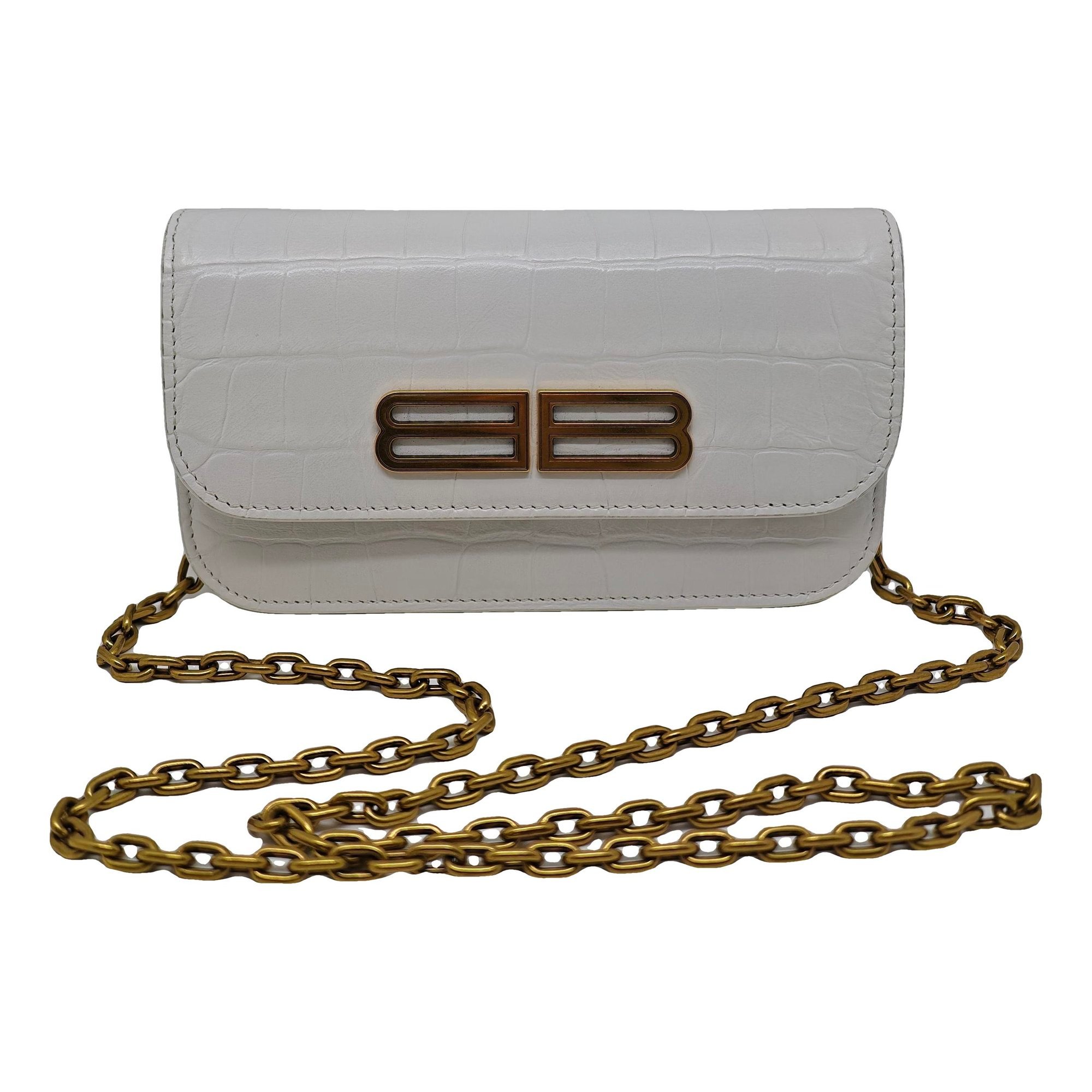 BB chain leather handbag