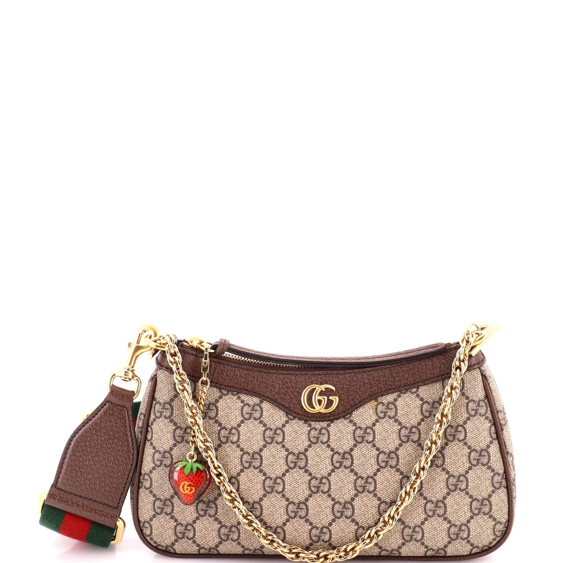 Ophidia Charm Shoulder Bag GG Coated Canvas Small