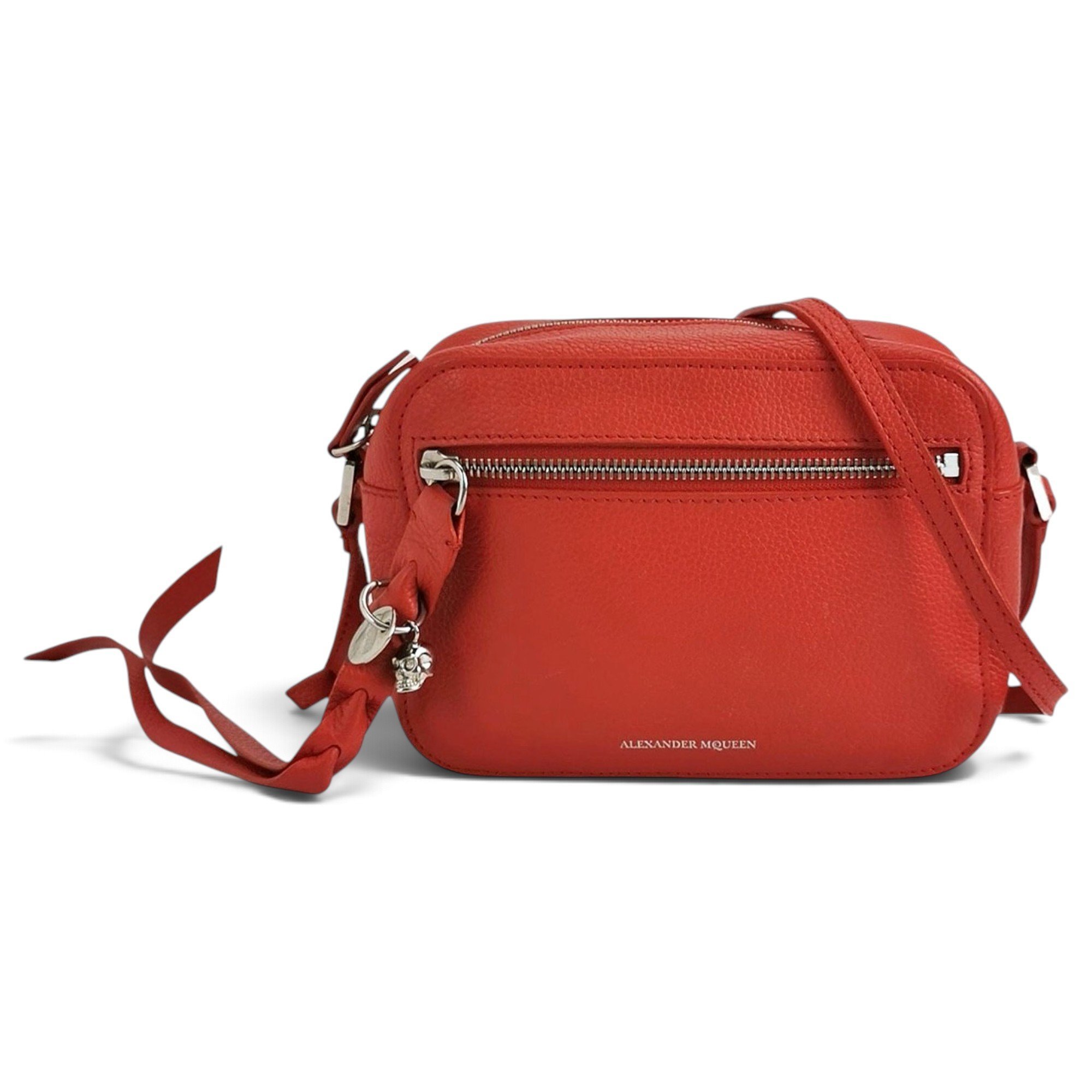 Skull leather crossbody bag