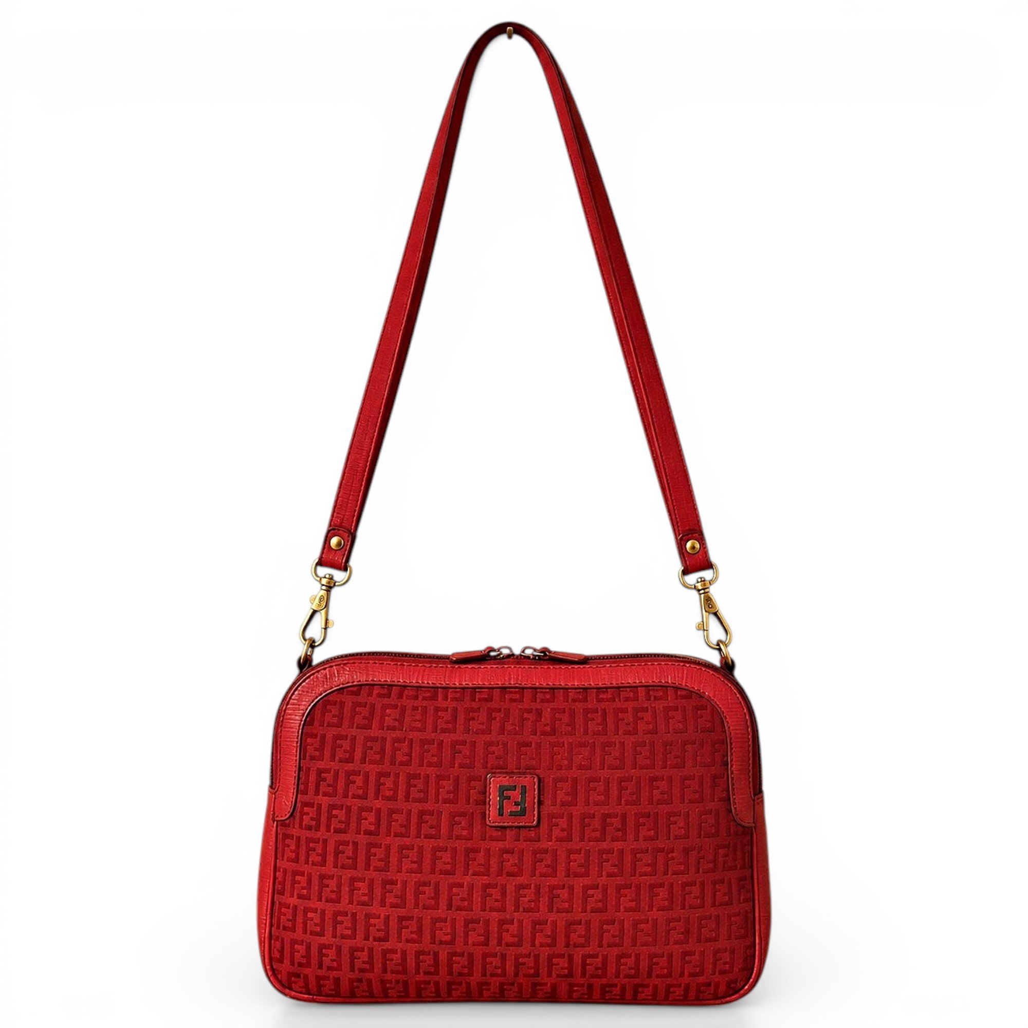 Double F cloth crossbody bag