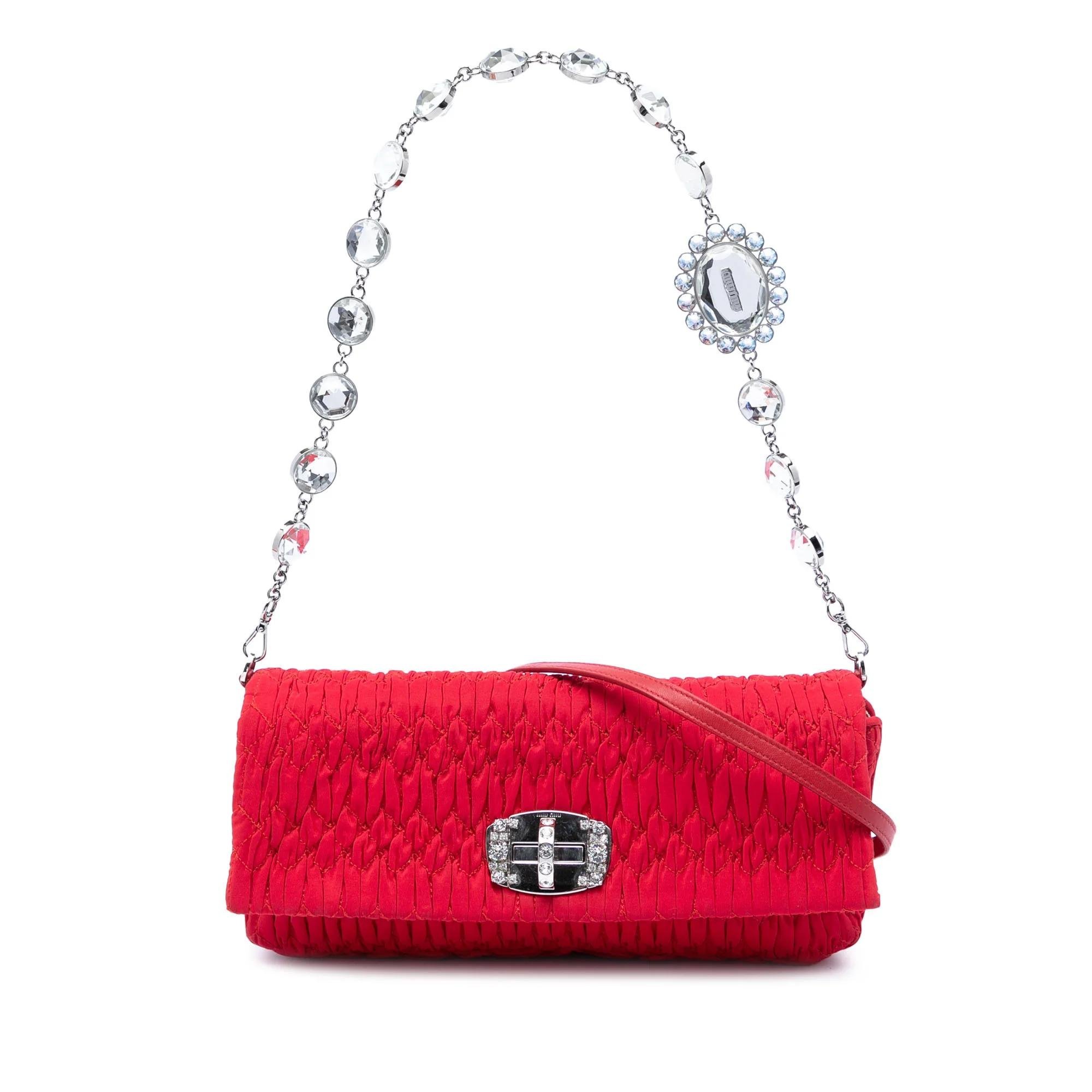 Matelassé cloth satchel
