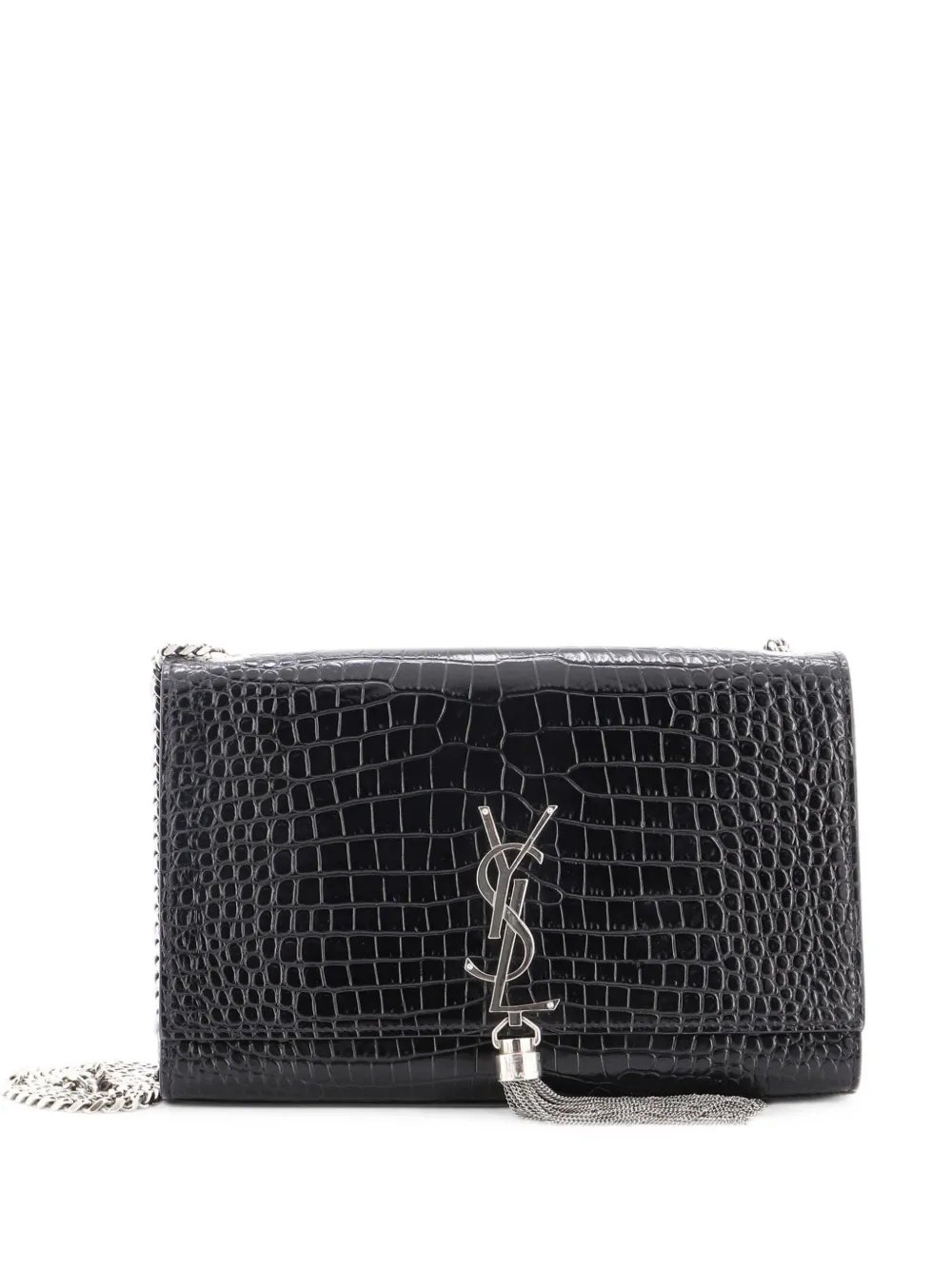 Classic Monogram Tassel Crocodile Embossed Leather Medium crossbody bag