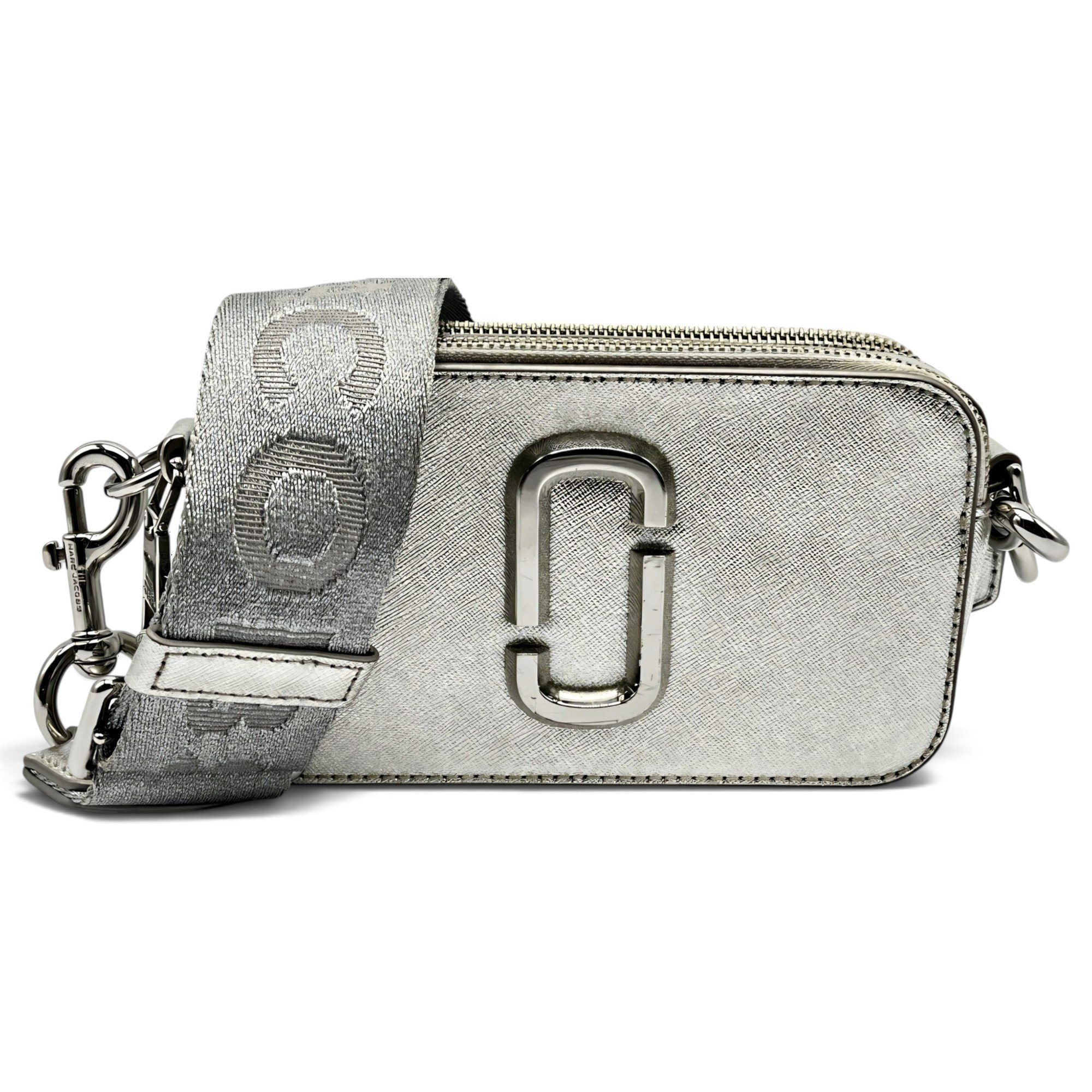 Snapshot leather clutch bag
