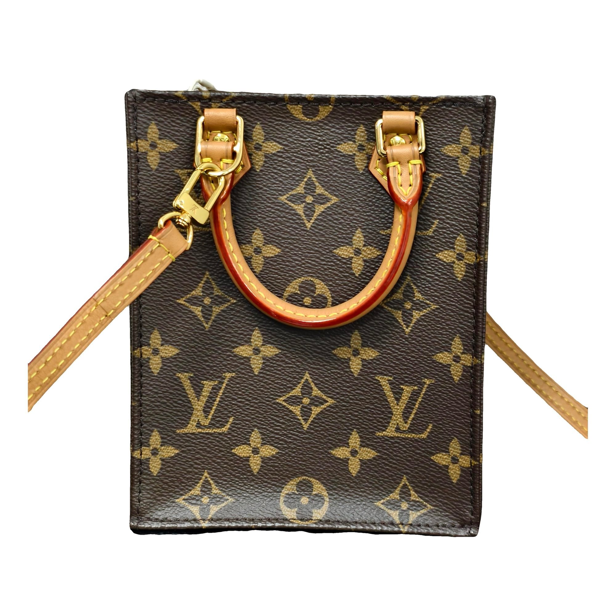 Plat leather handbag