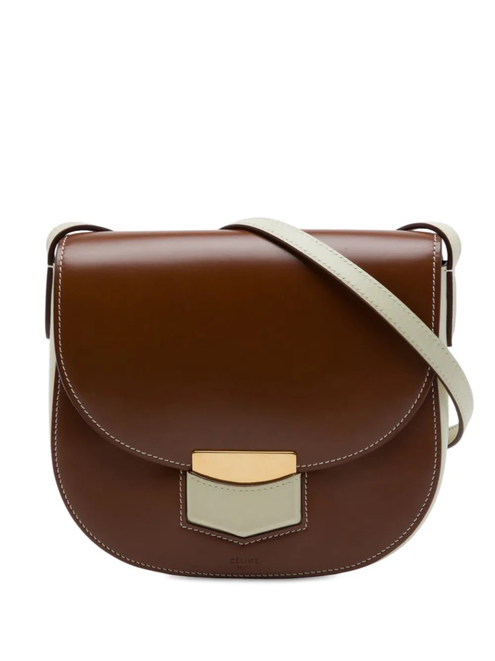 2000-2026 Small Bicolor Glazed Calfskin Trotteur crossbody bag