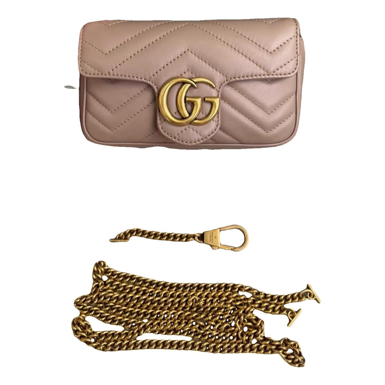 Pearly GG Marmont Flap leather handbag