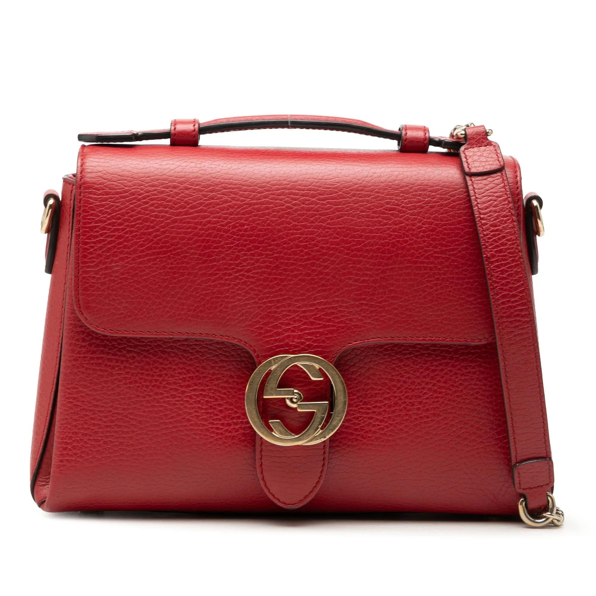 Interlocking leather satchel