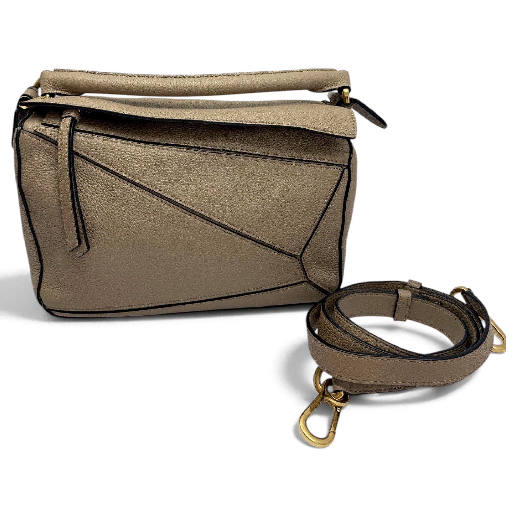 Puzzle leather crossbody bag