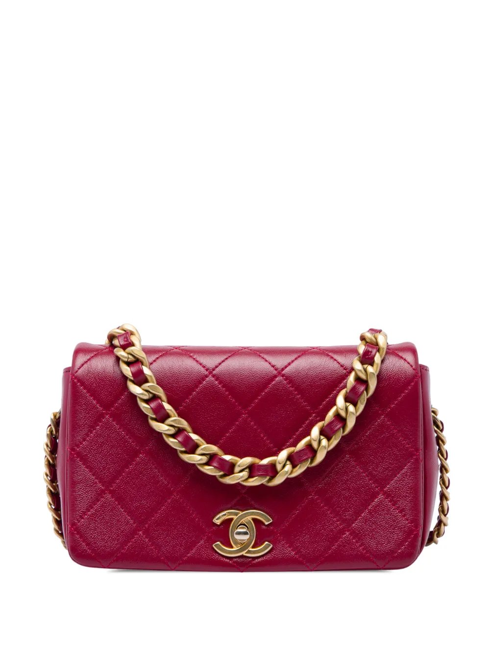 2020 Small Quilted Shiny Lambskin Fashion Therapy Flap satchel