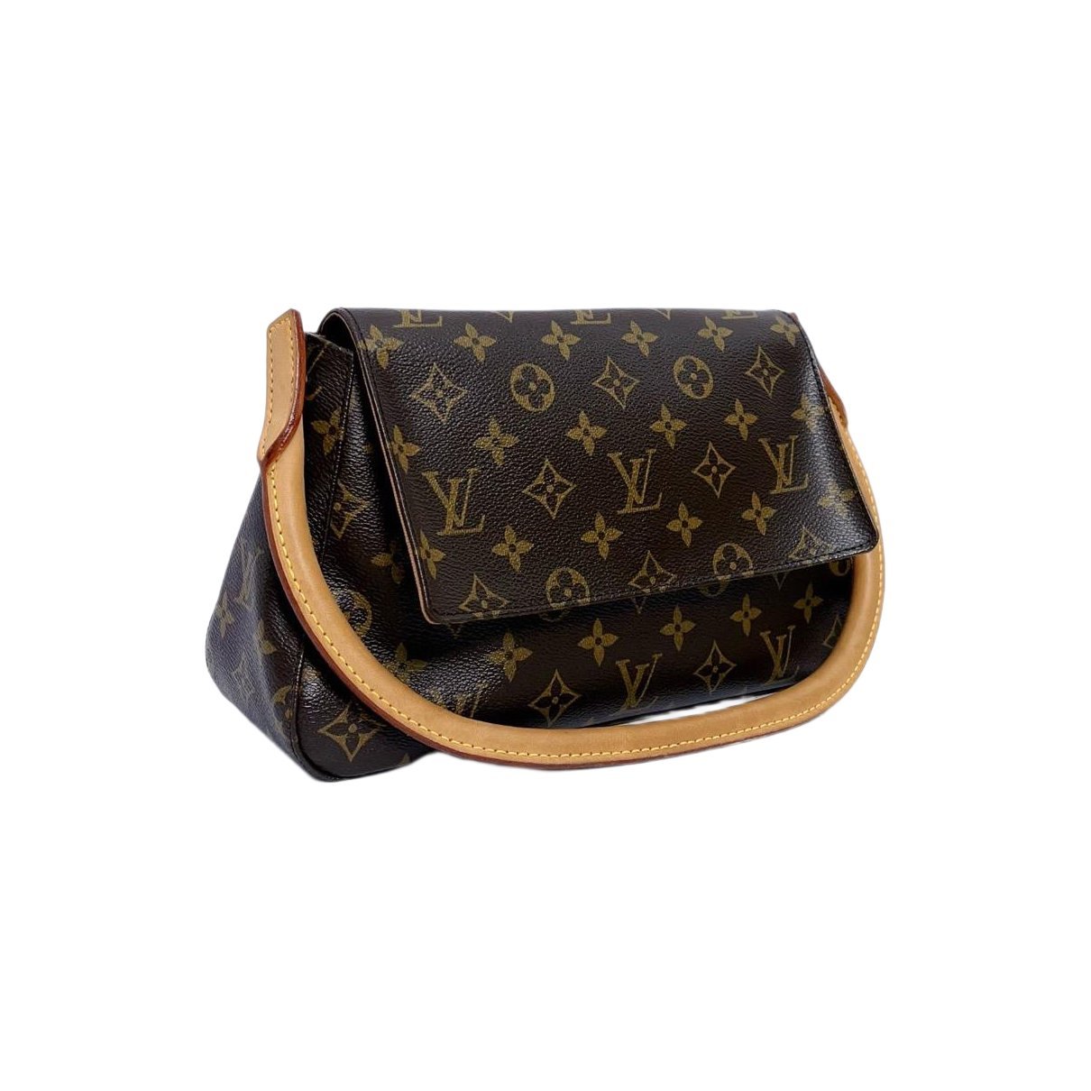 Looping leather handbag