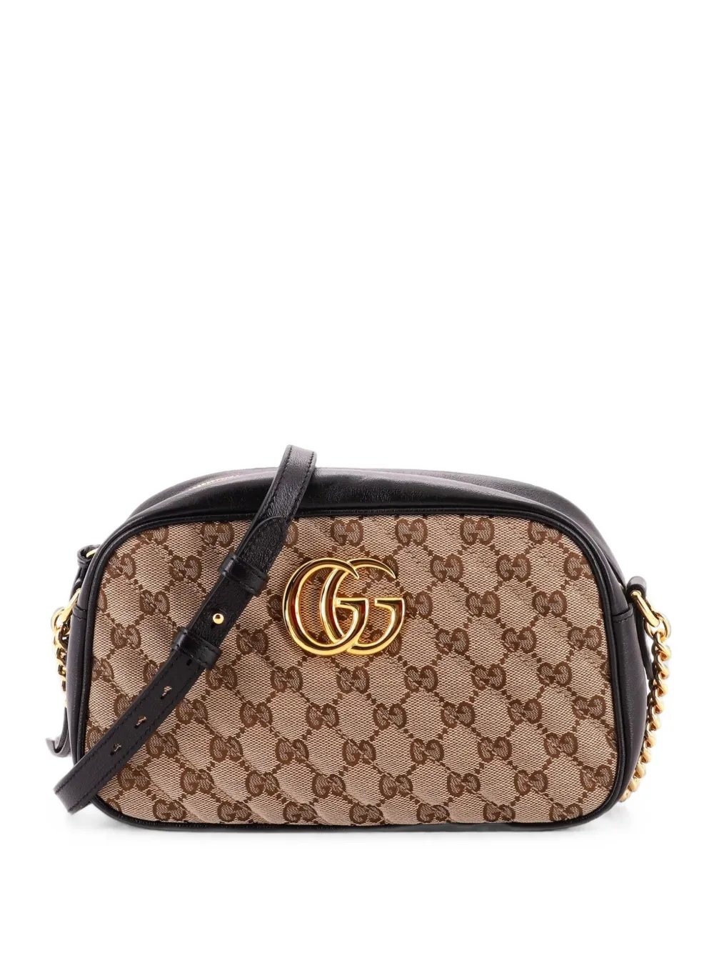 GG Marmont Shoulder Bag Diagonal Quilted GG Canvas with Leather Small crossbody bag