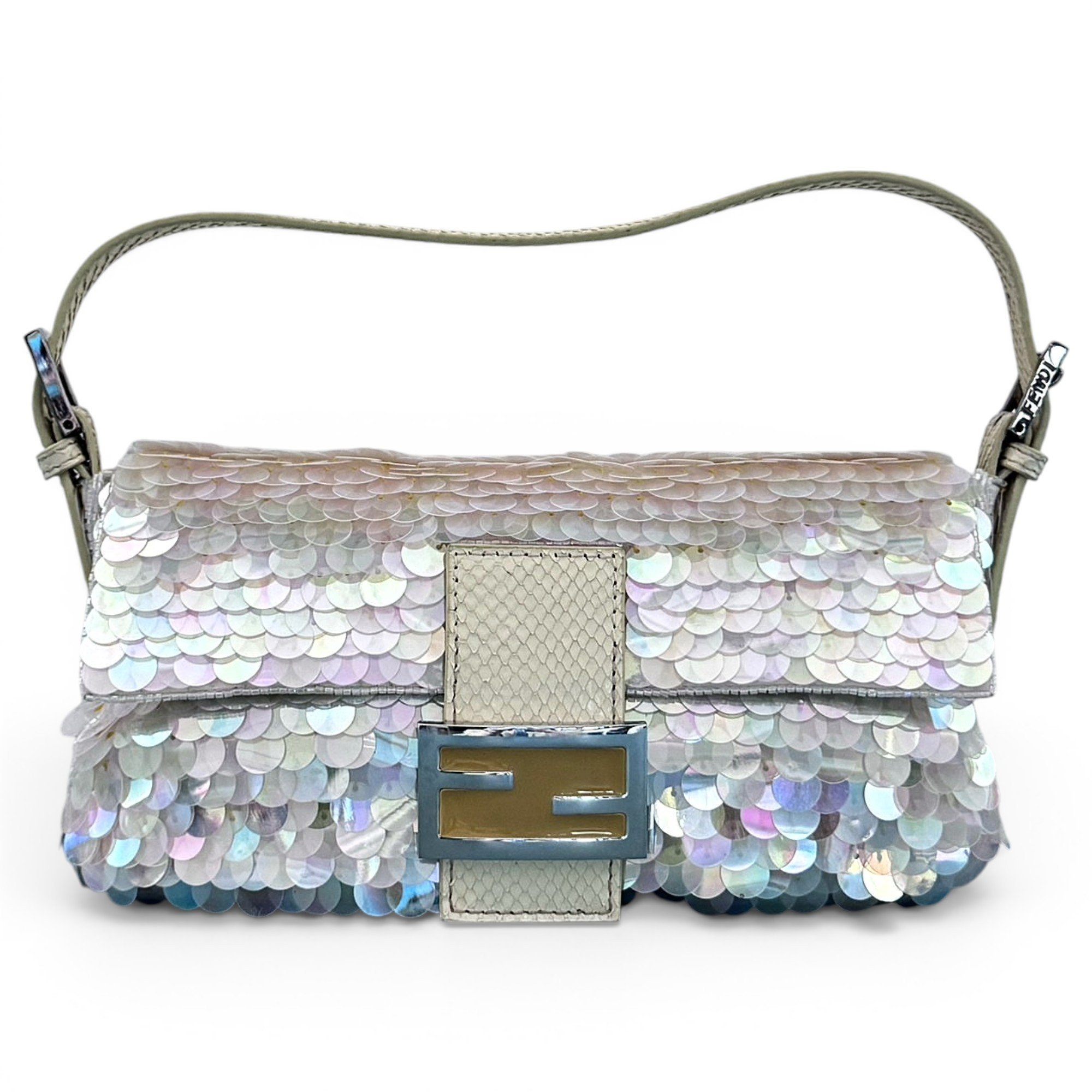 Baguette glitter handbag