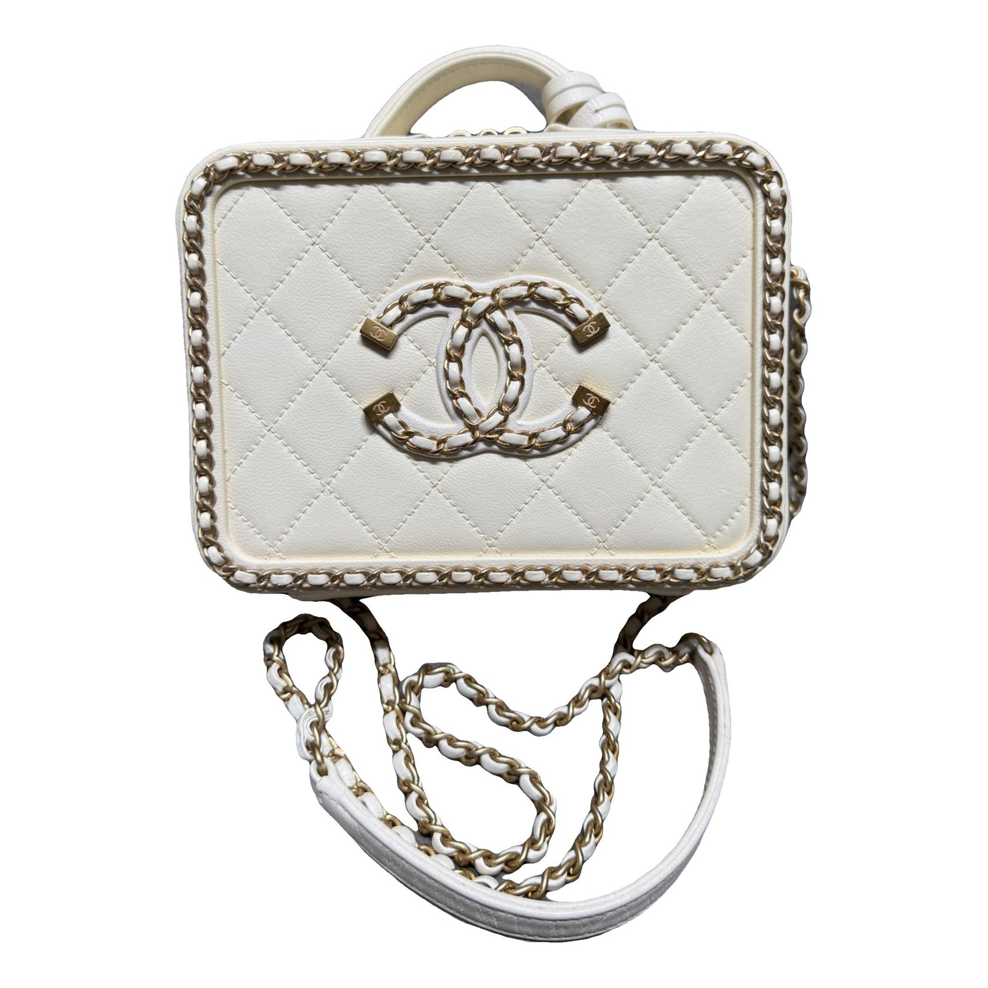 Vanity leather handbag