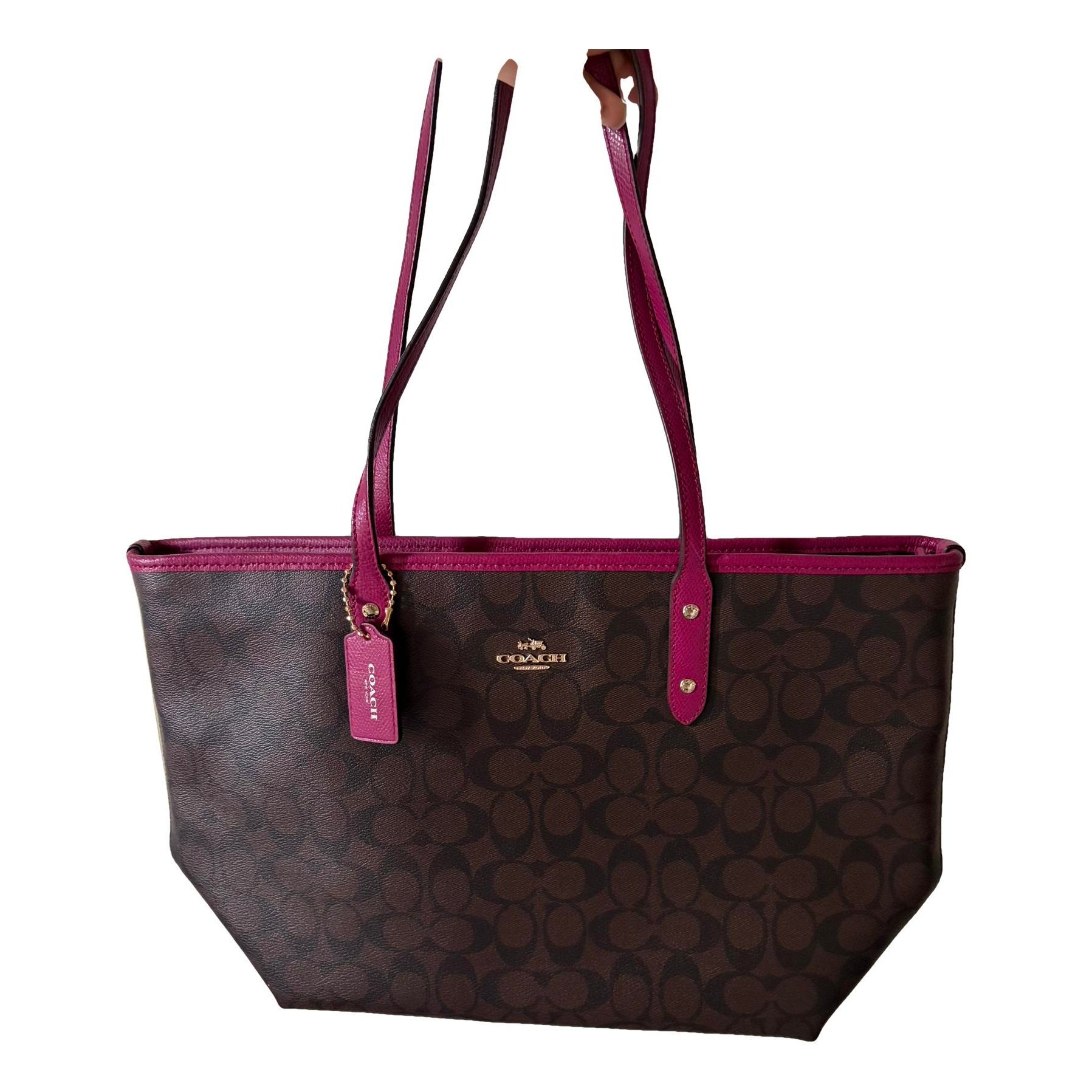 CITY ZIP TOTE leather tote