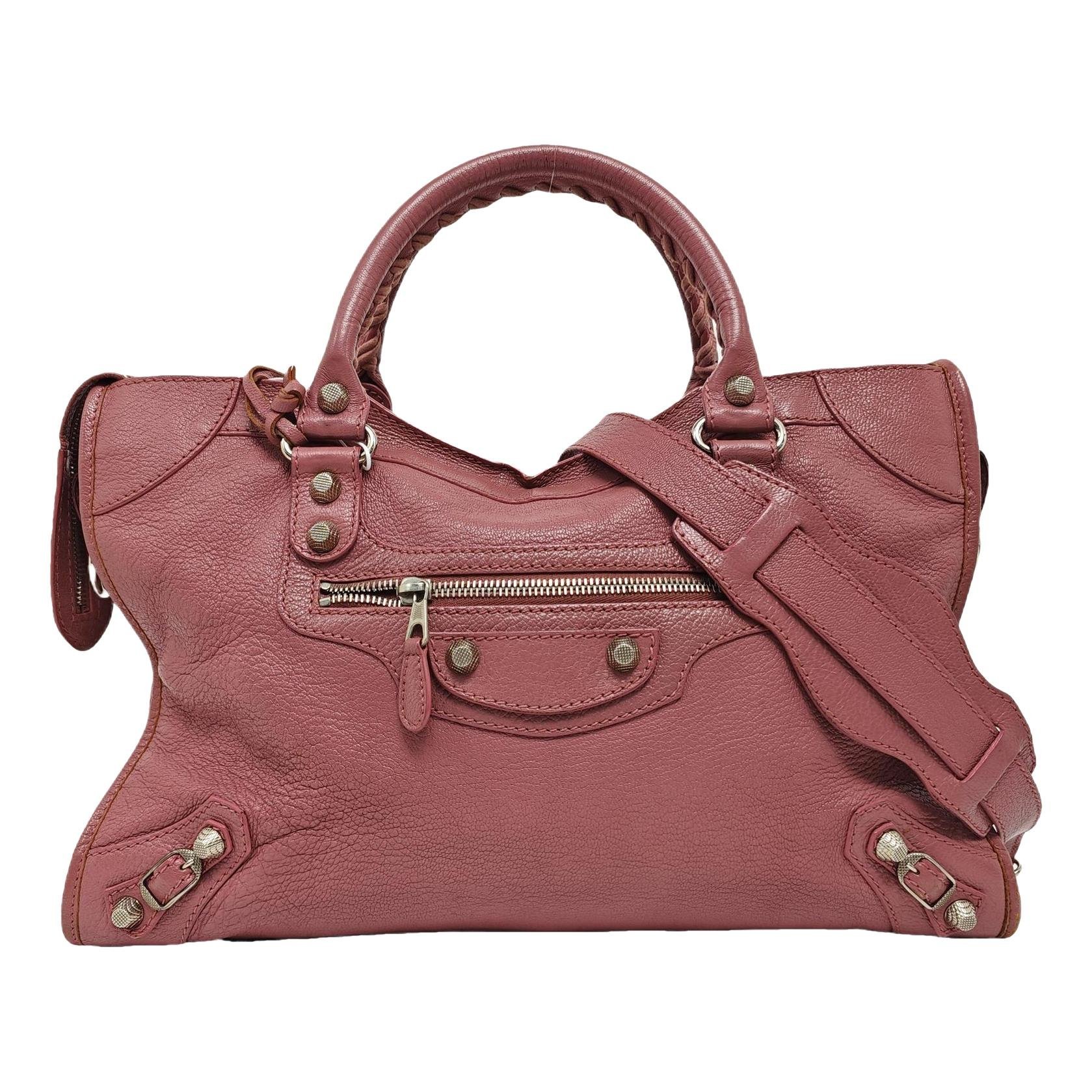 City leather handbag