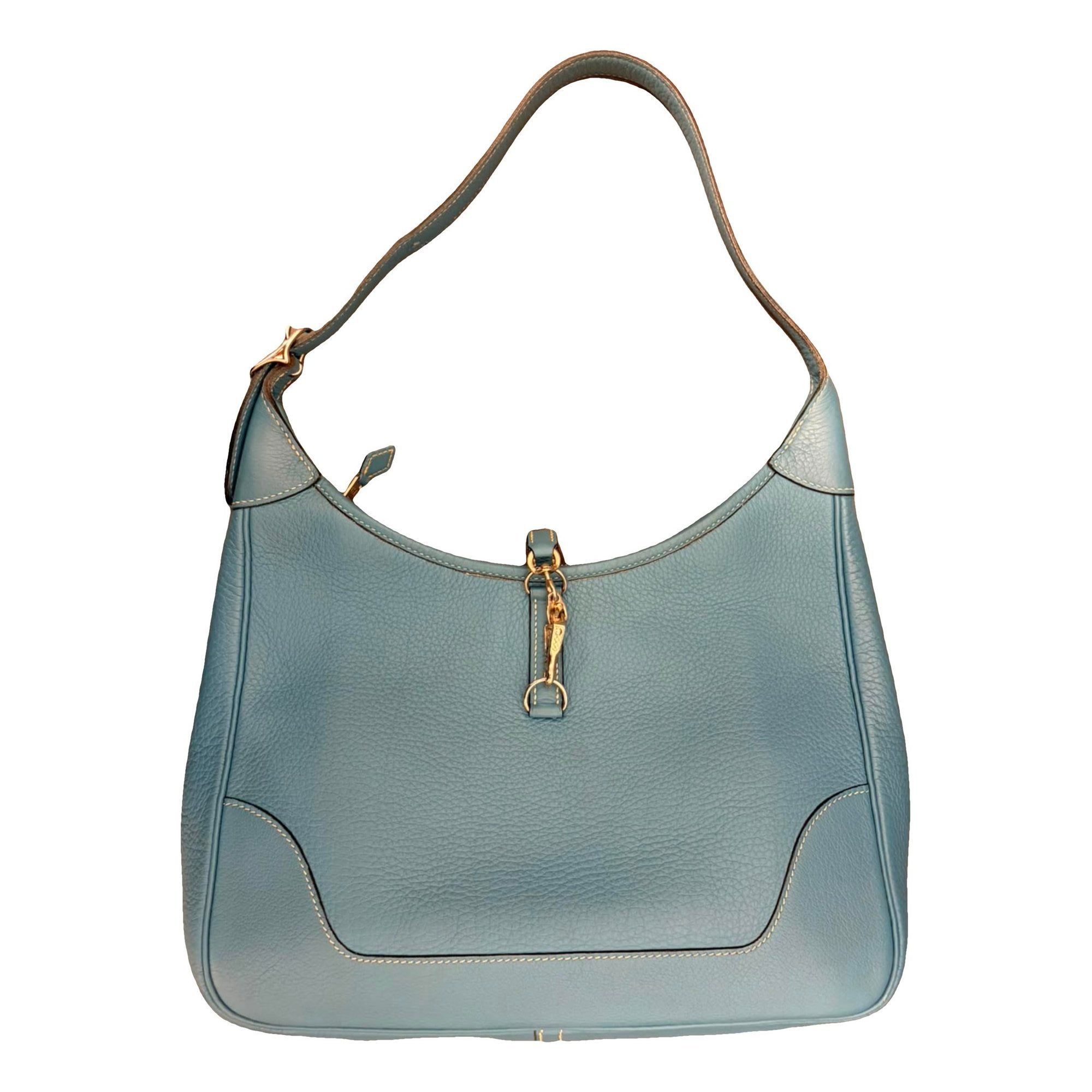 Trim leather handbag